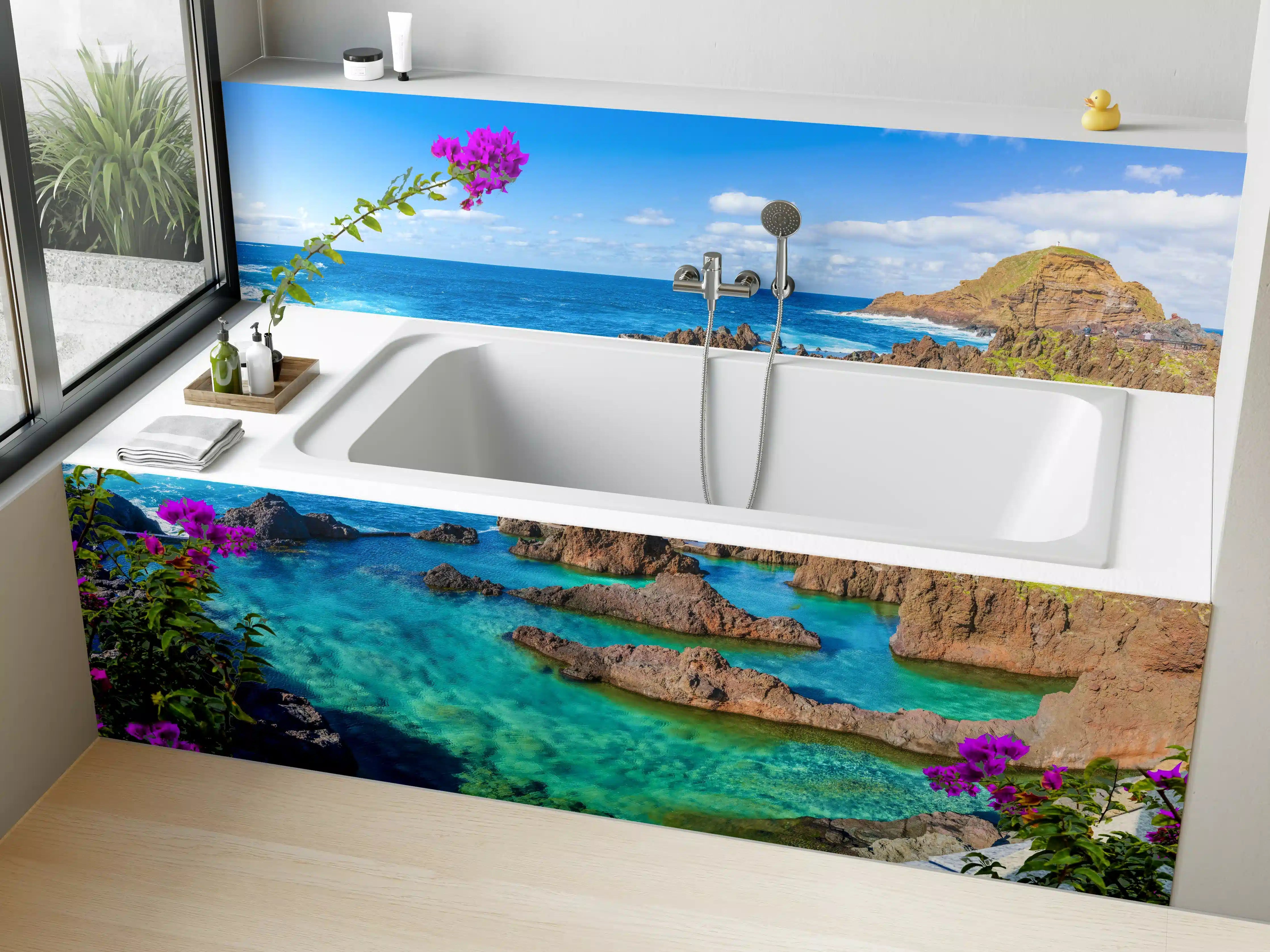 Badewannen-Rückwand - Naturpool in Porto Moniz