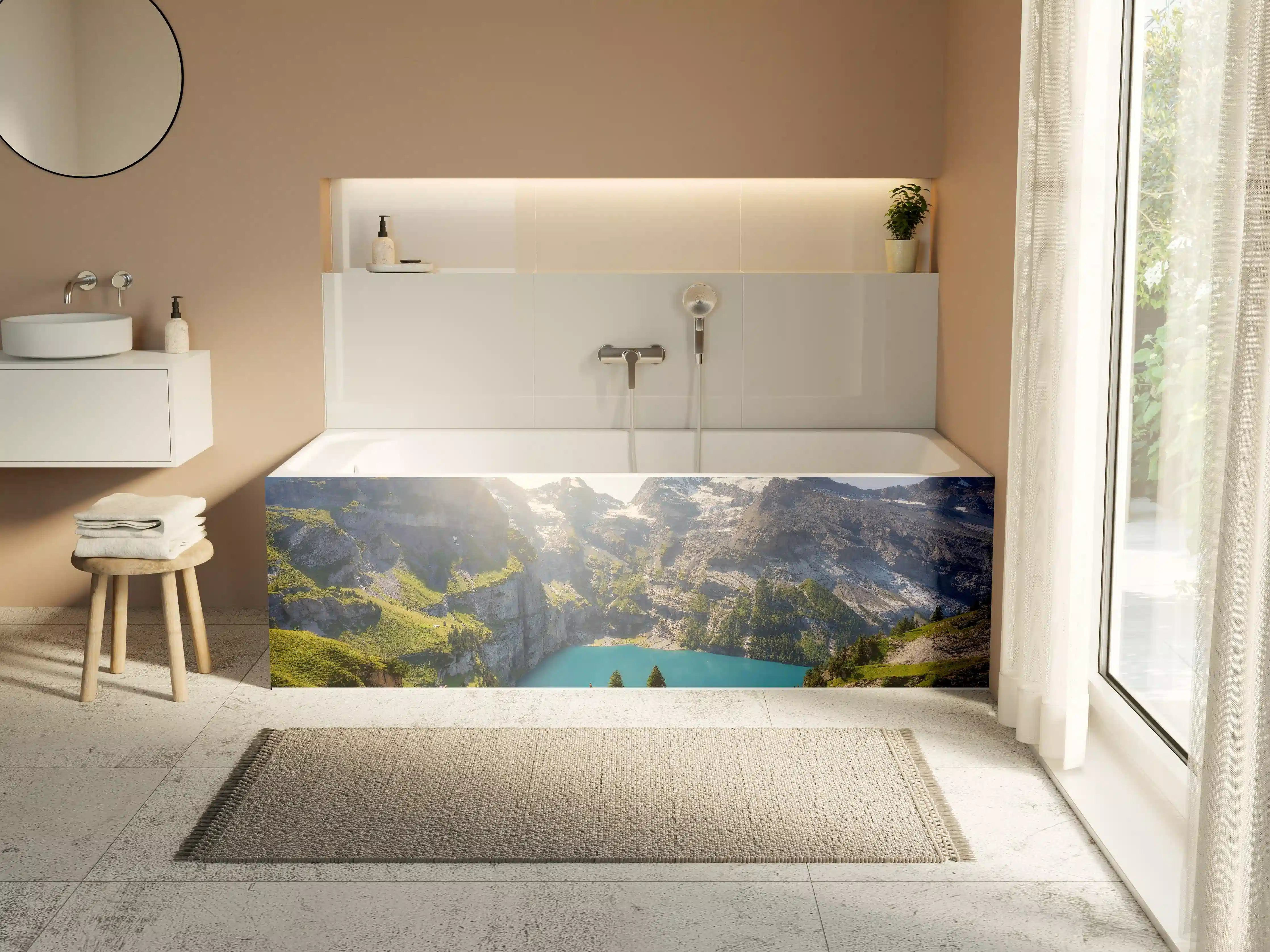Badewannen-Rückwand - Oeschinensee in den Schweizer Alpen