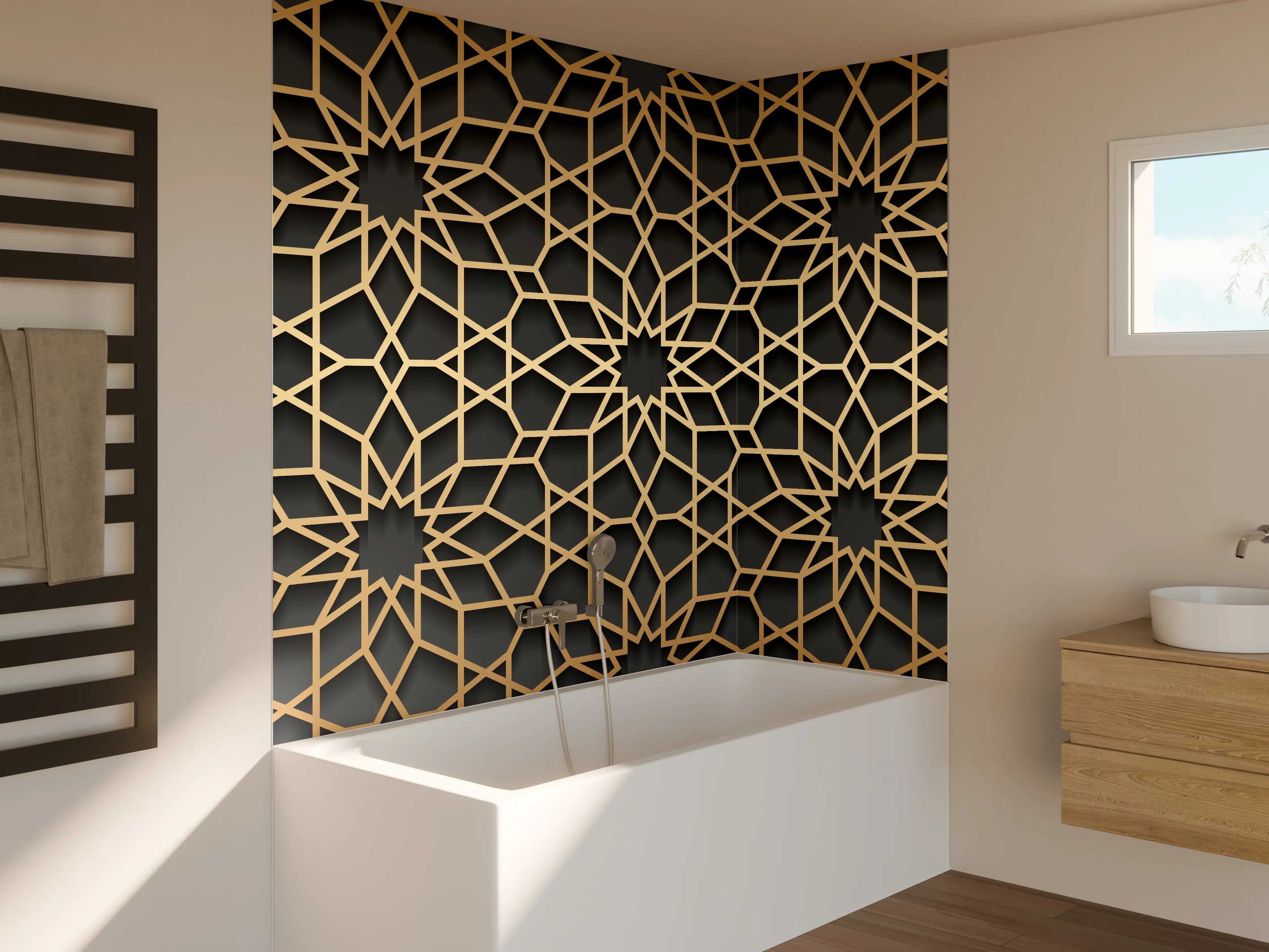 Badewannen-Rückwand - Orientalische Muster