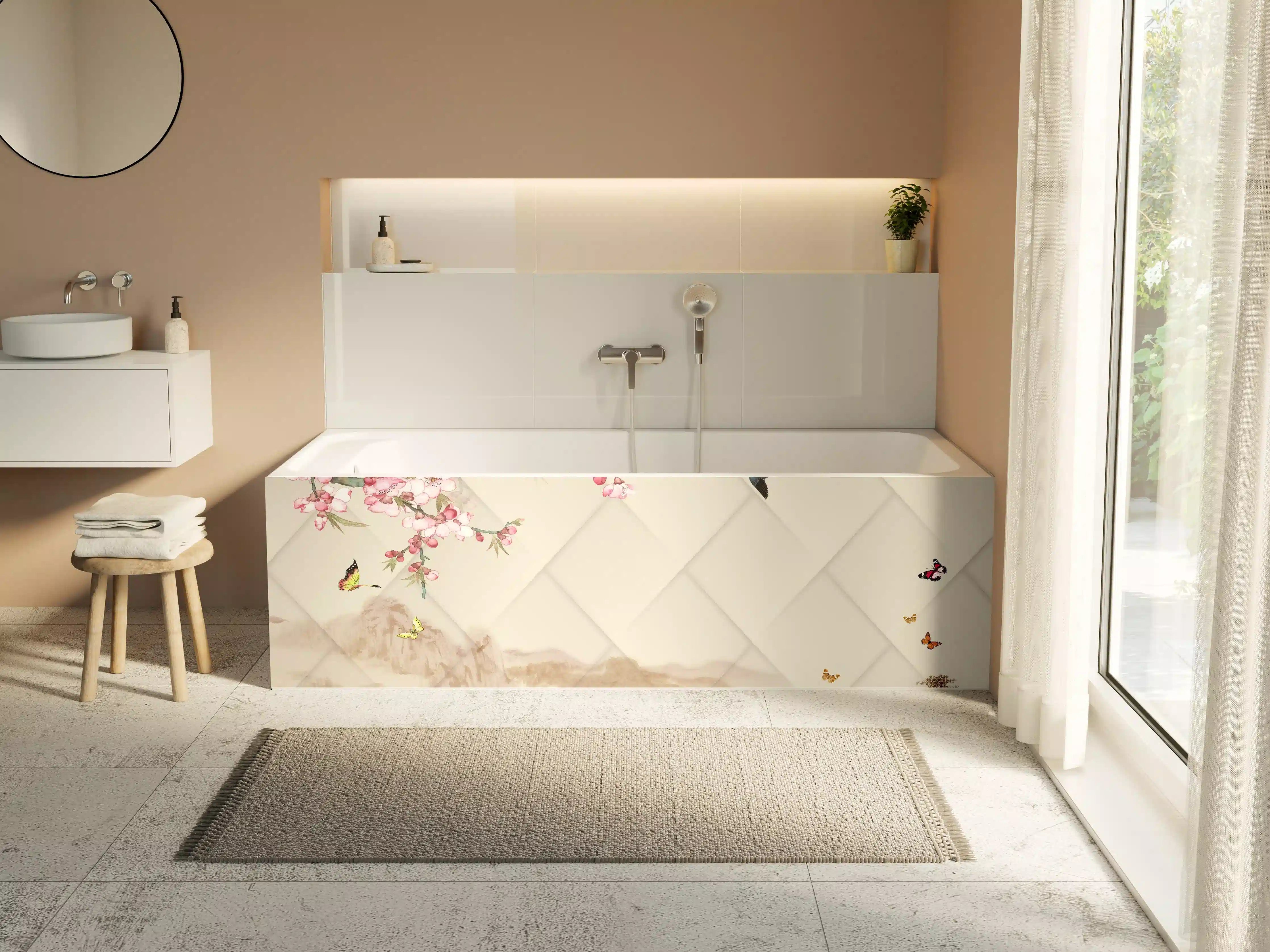 Badewannen-Rückwand - Orientalisches Motiv - Frühling