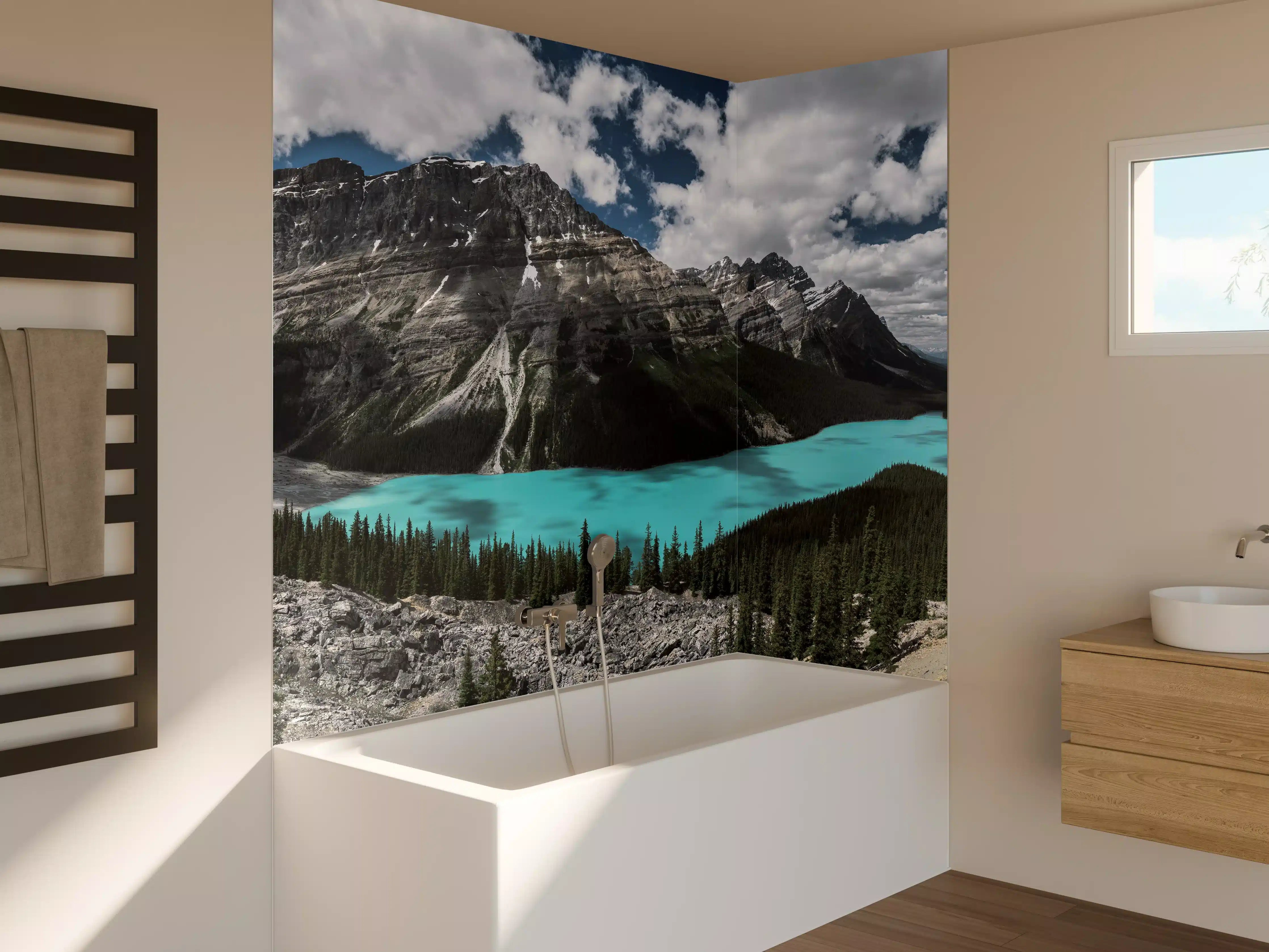 Badewannen-Rückwand - Panorama von Banff National Park (Kanada)
