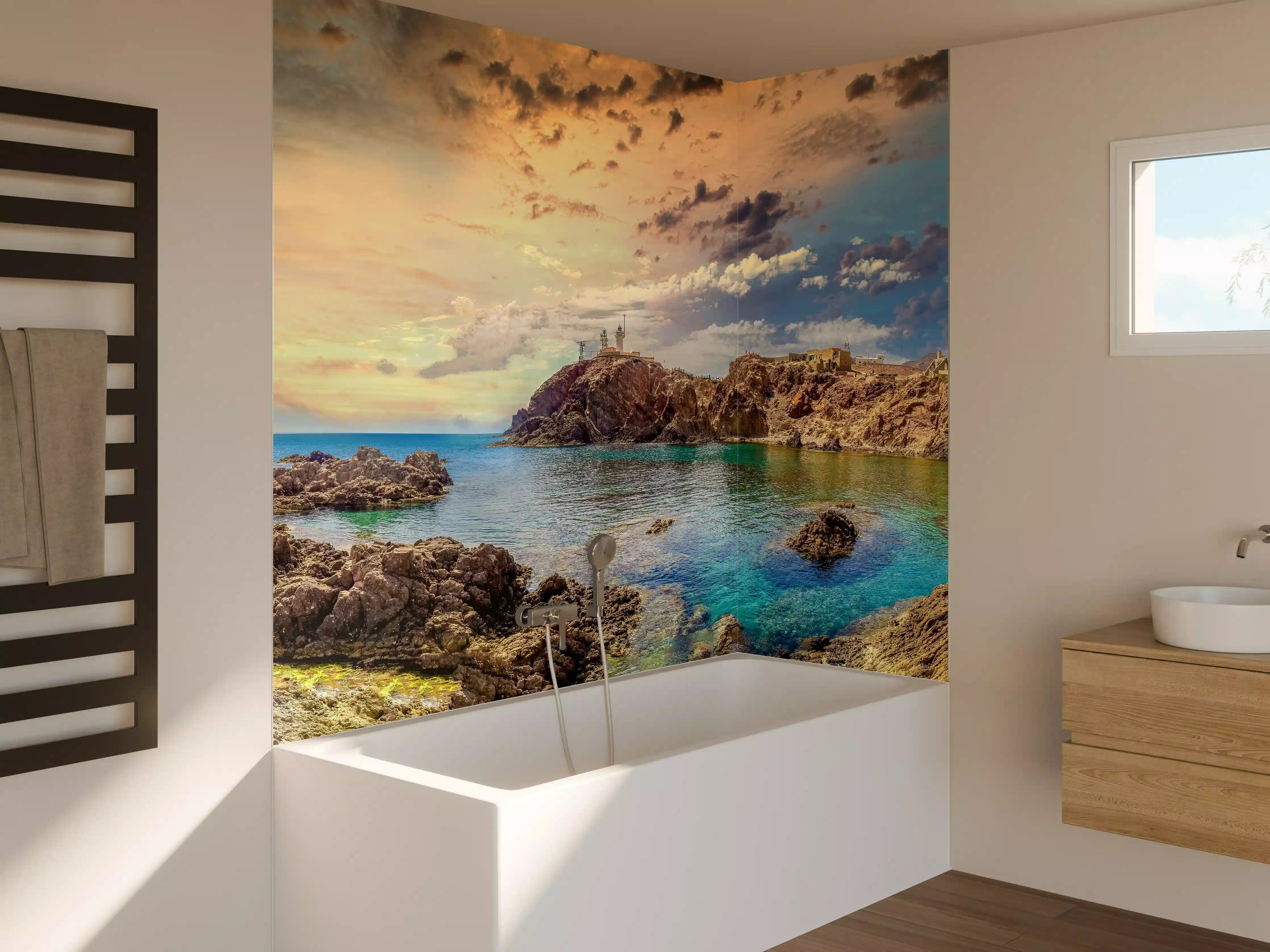 Badewannen-Rückwand - Panoramablick - Arrecife de las Sirenas