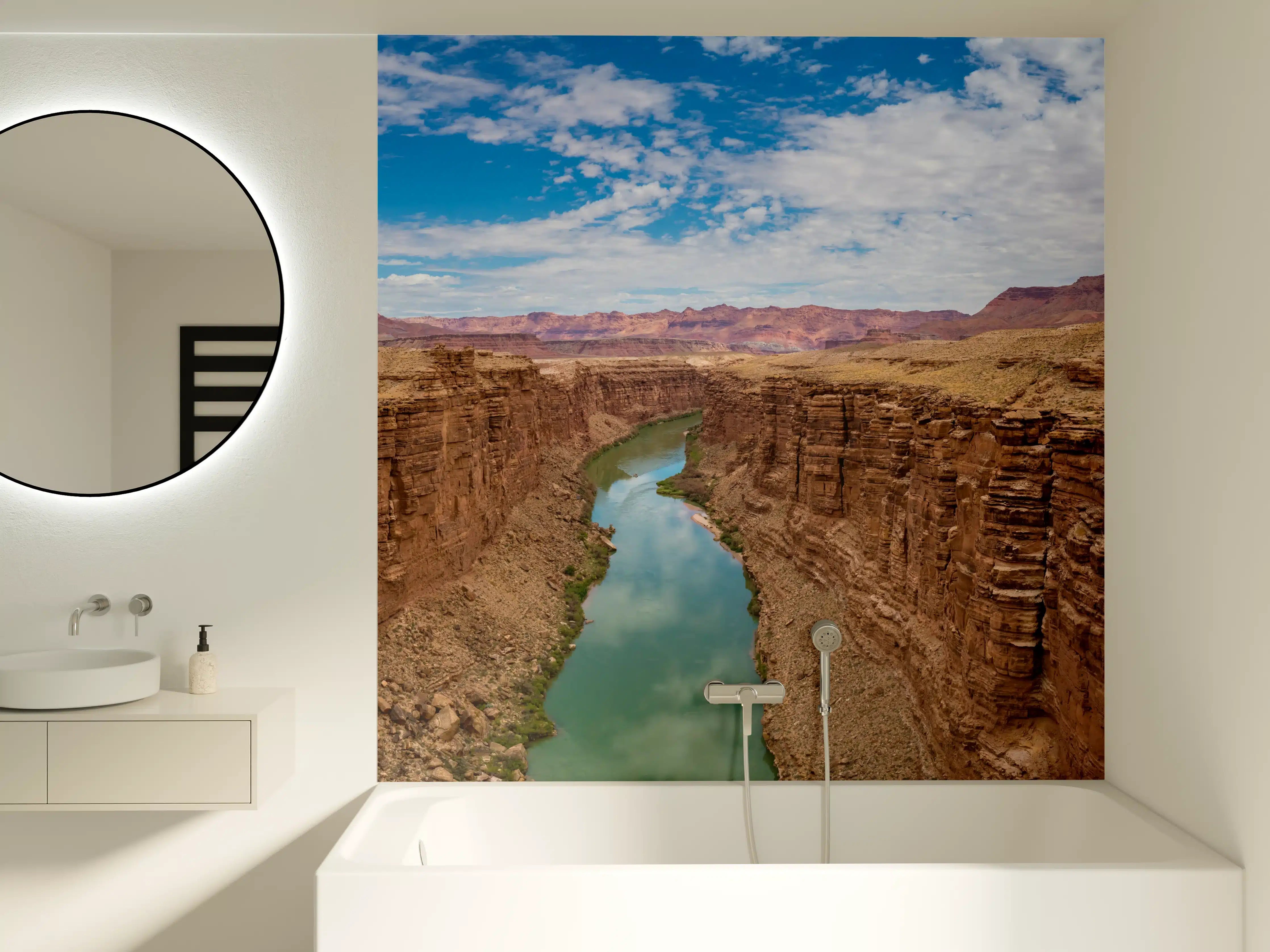 Badewannen-Rückwand - Panoramablick auf Colorado River - USA