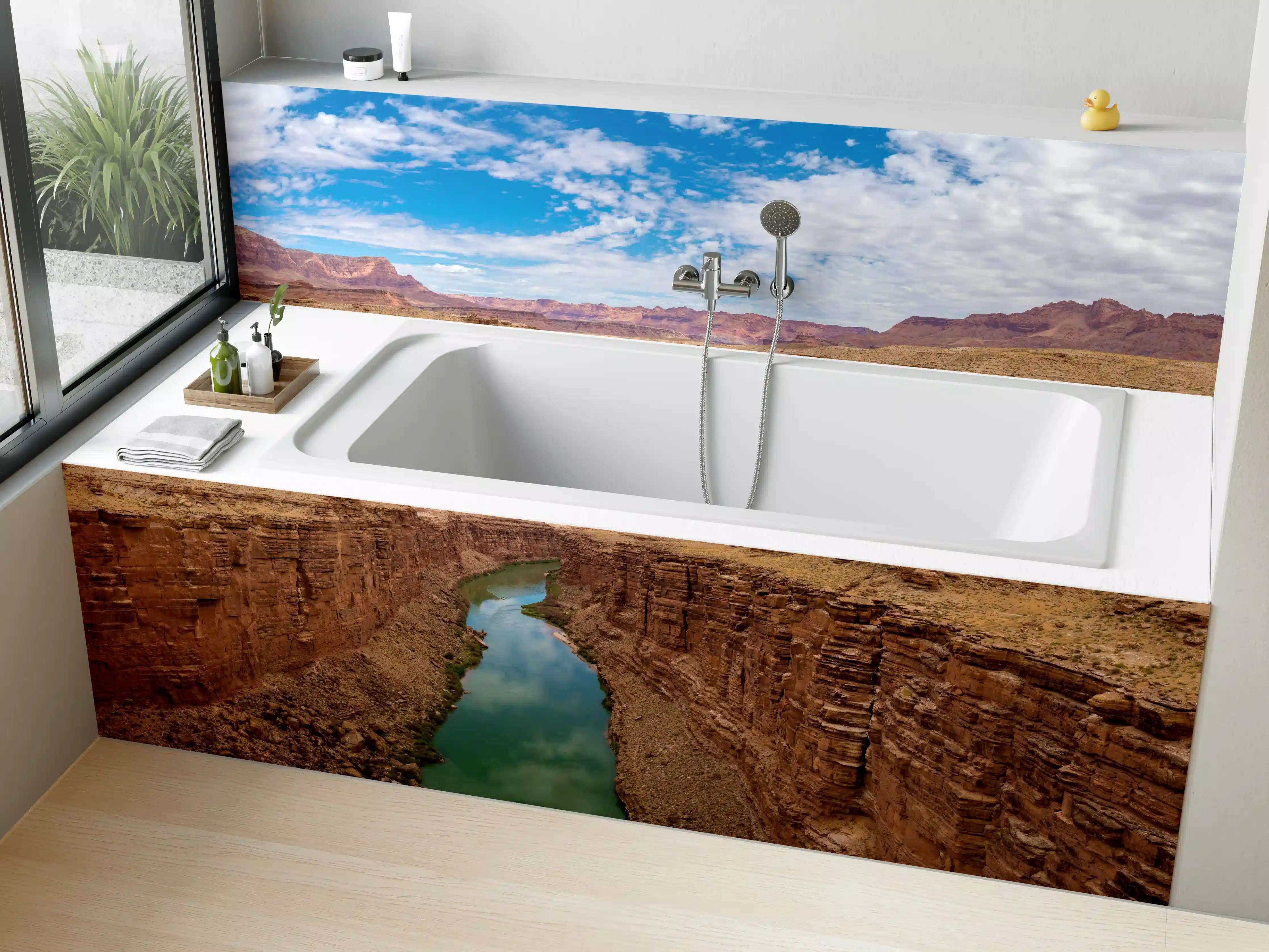 Badewannen-Rückwand - Panoramablick auf Colorado River - USA