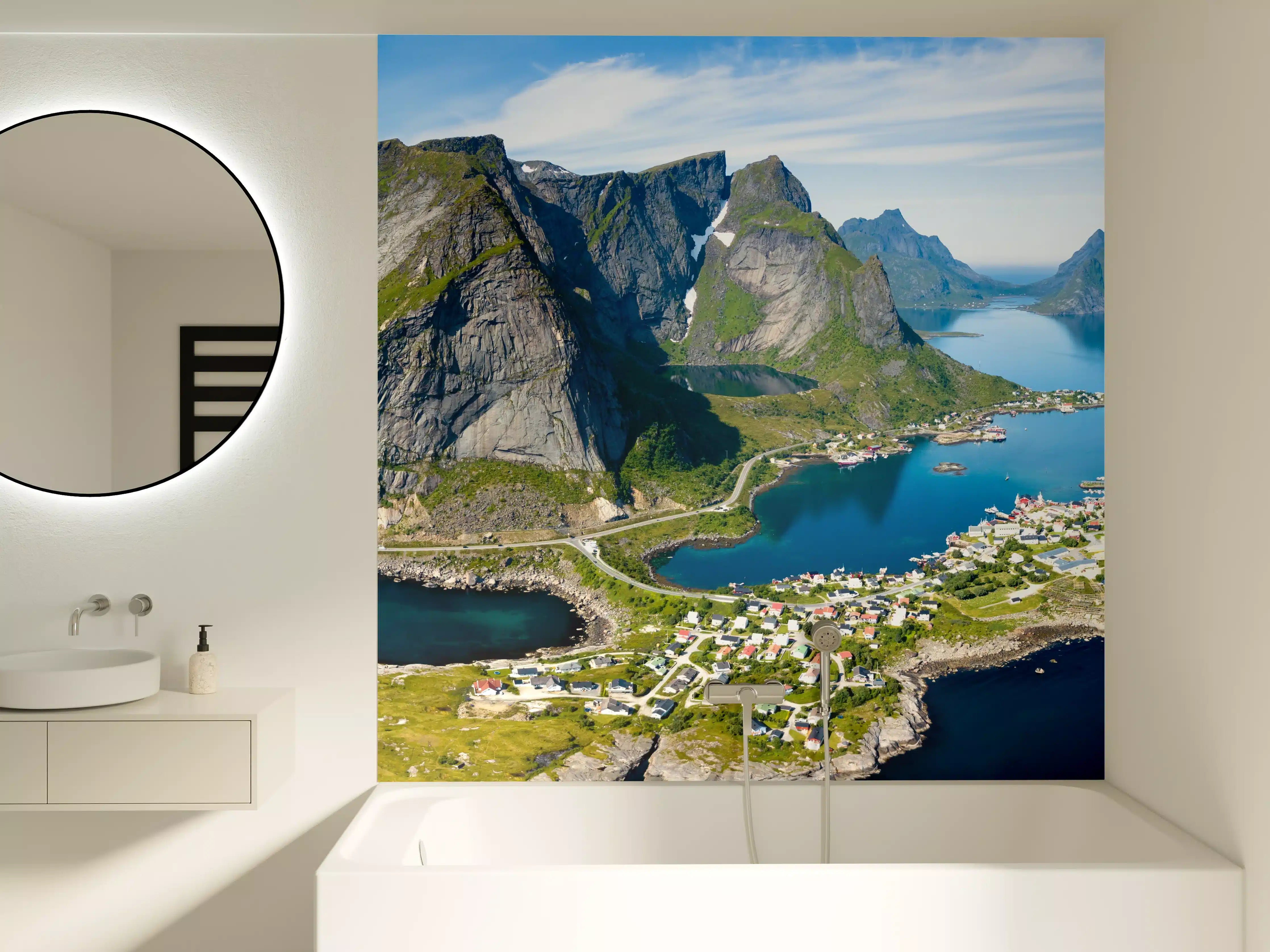 Badewannen-Rückwand - Panoramablick auf Reine