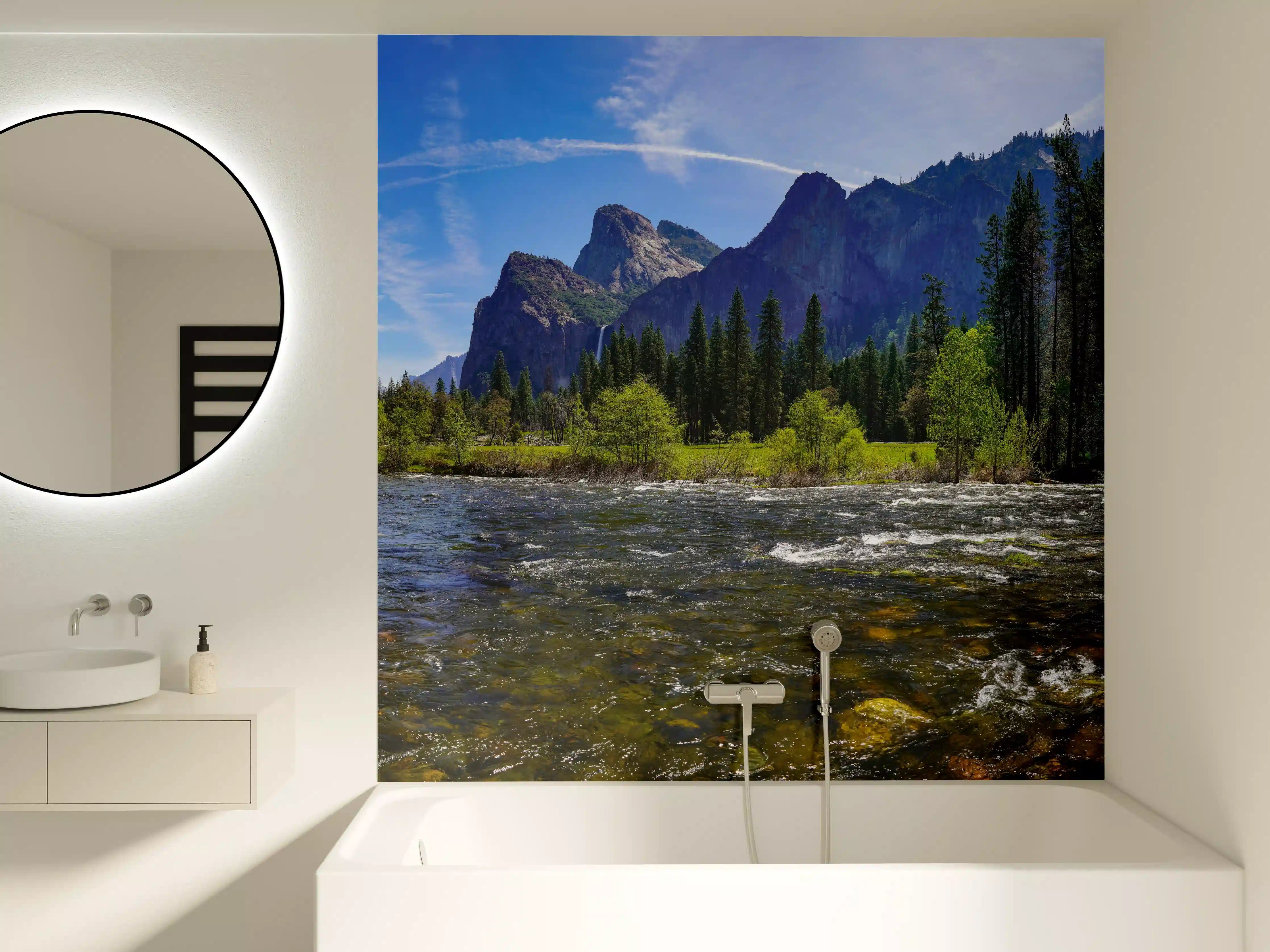 Badewannen-Rückwand - Panoramablick im Yosemite-Nationalpark