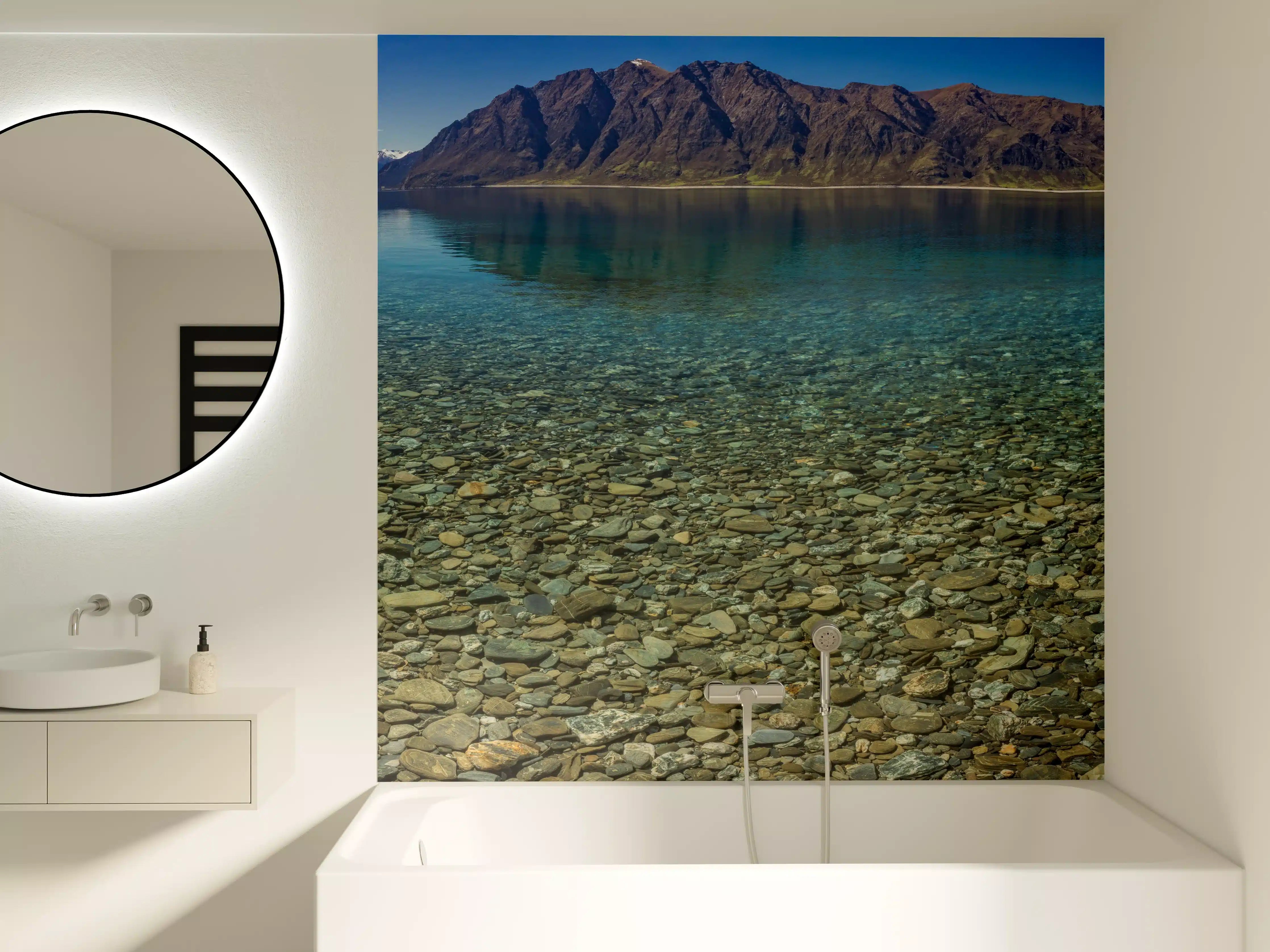 Badewannen-Rückwand - Panoramafotos vom Hawea-See