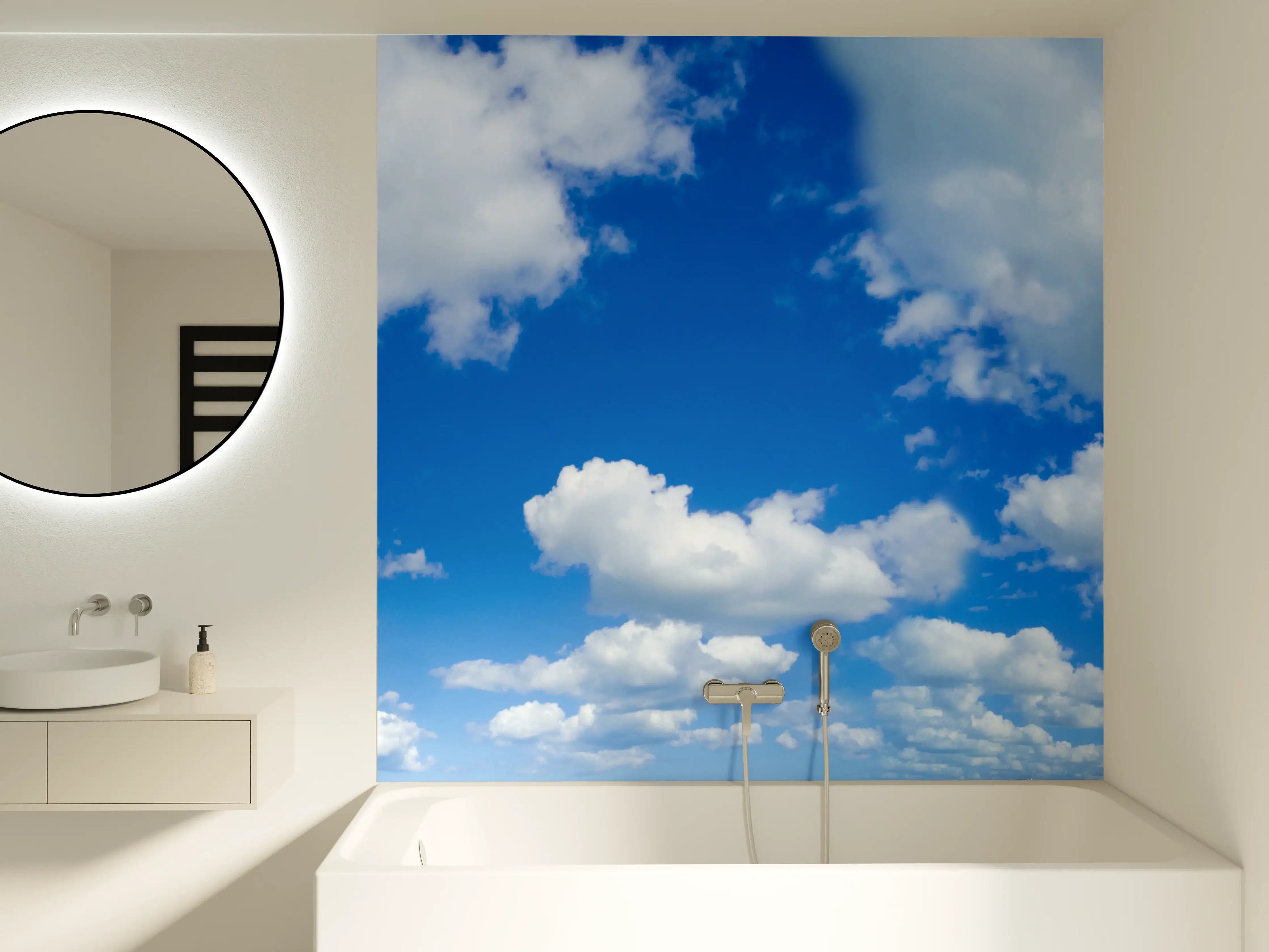 Badewannen-Rückwand - Panoramischer Himmel mit Wolken