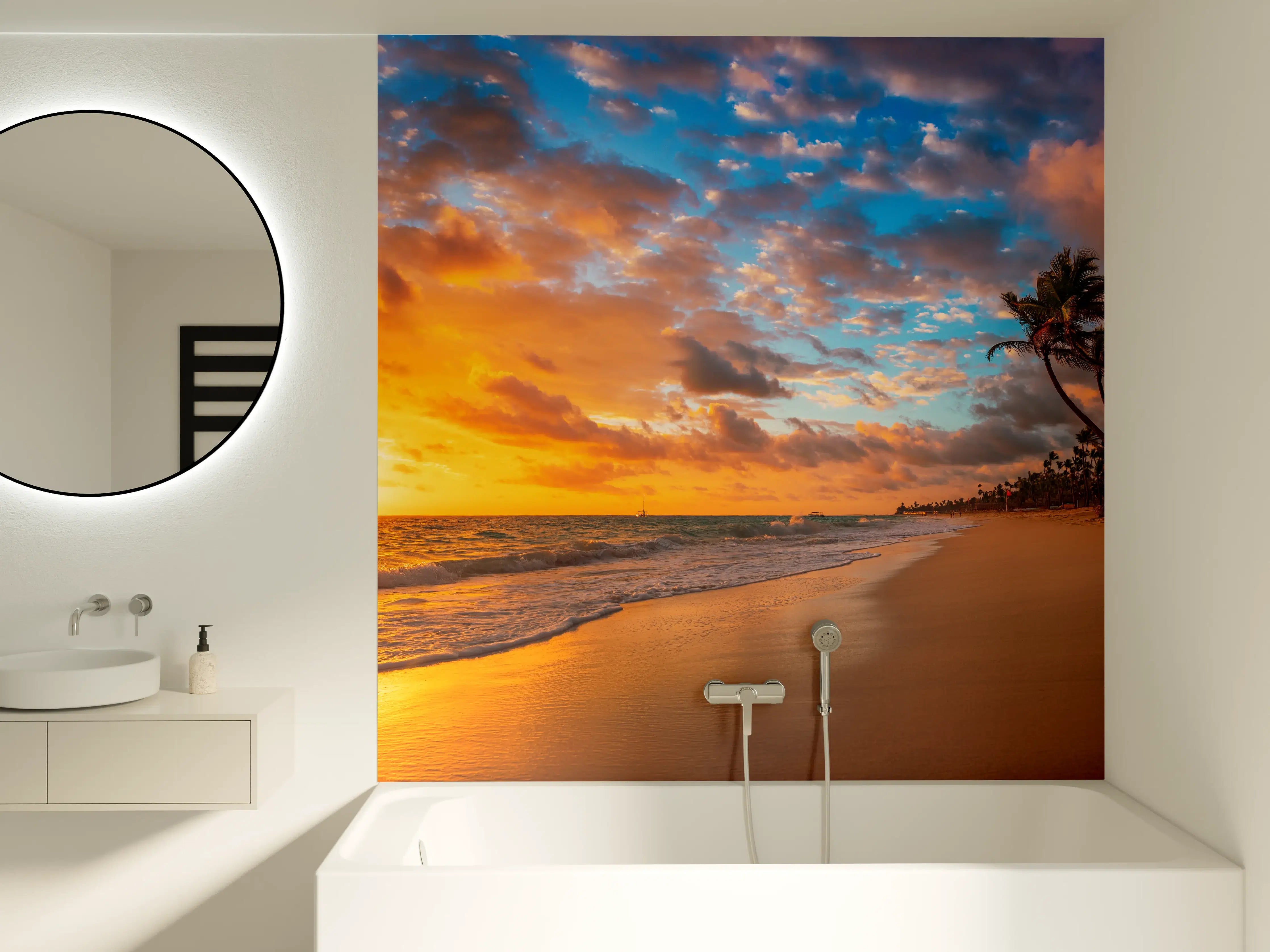 Badewannen-Rückwand - Paradiesischer Strand Coson