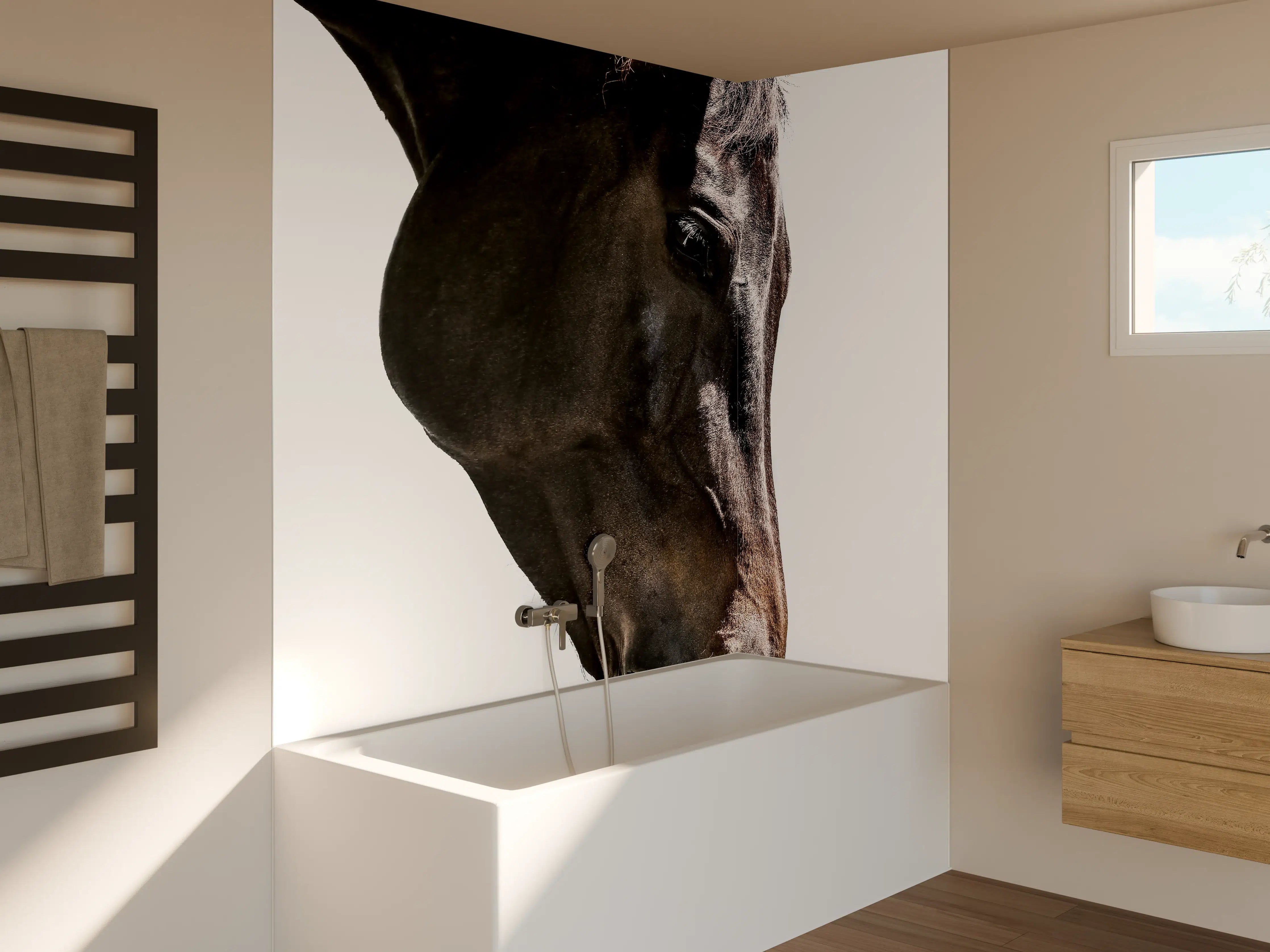 Badewannen-Rückwand - Pferd - Nahaufnahme