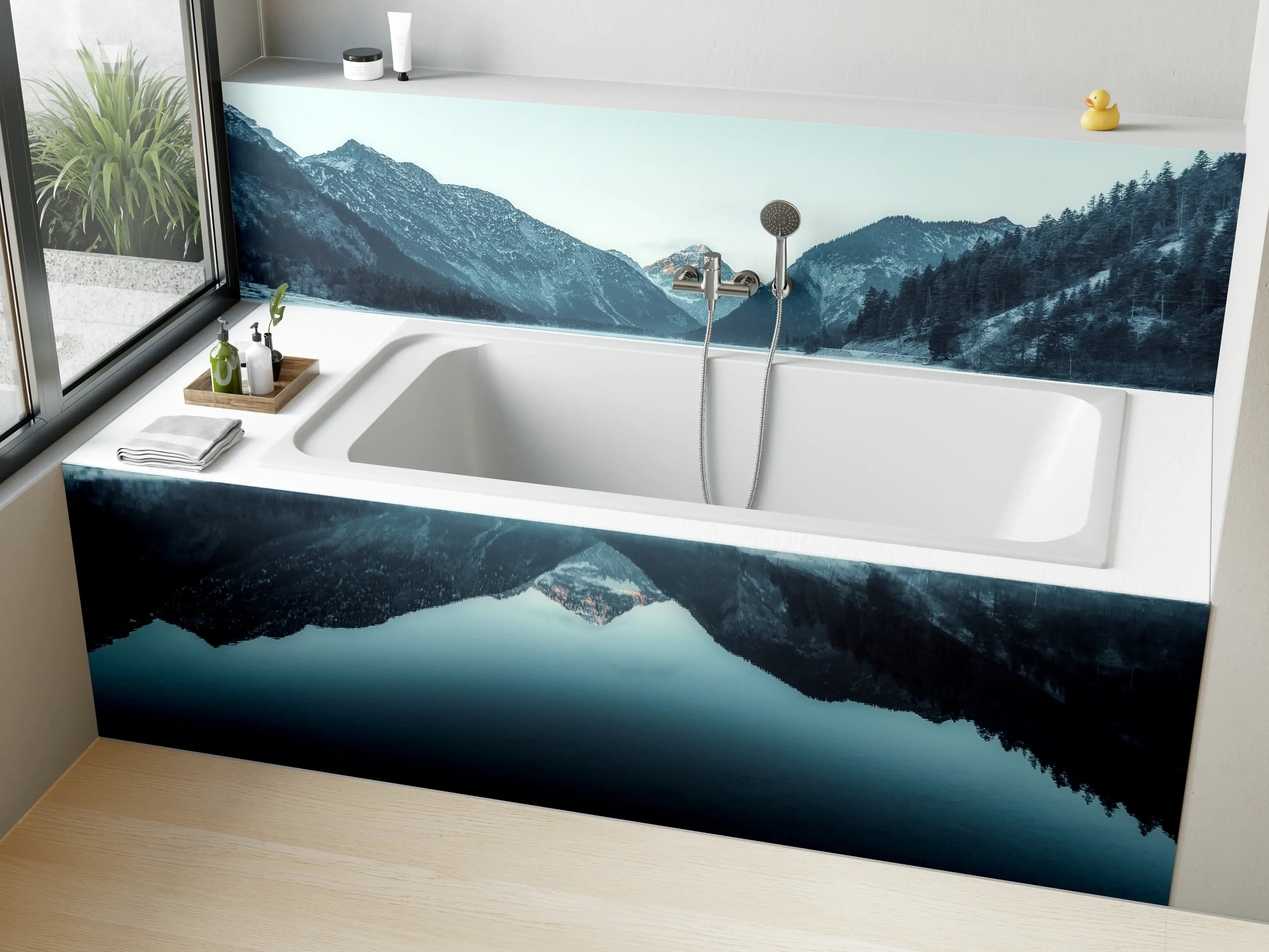 Badewannen-Rückwand - Plansee im Winter - Österreich