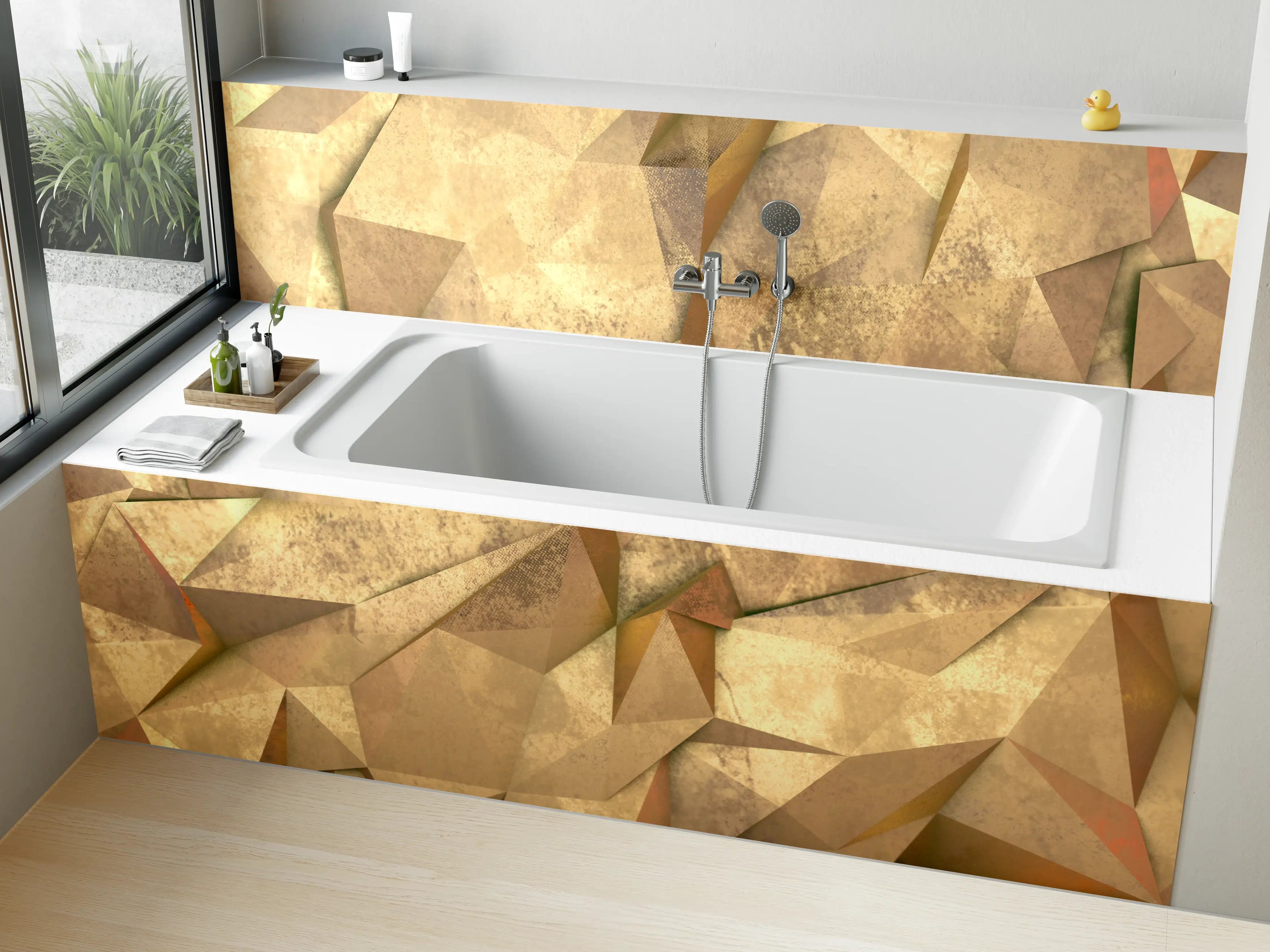 Badewannen-Rückwand - Polygonale Hntergrund Textur