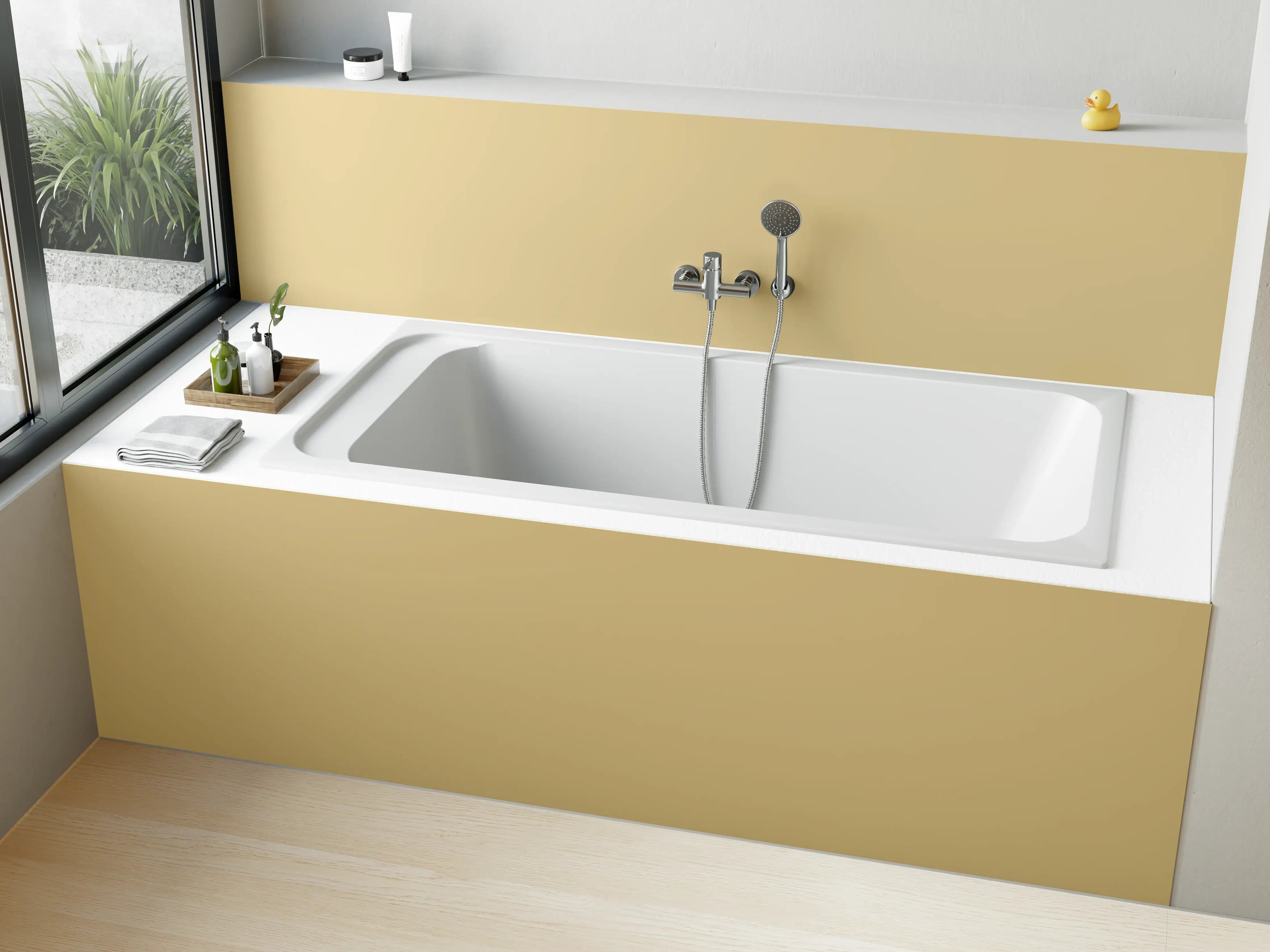 Badewannen-Rückwand - RAL 1001 (Beige)