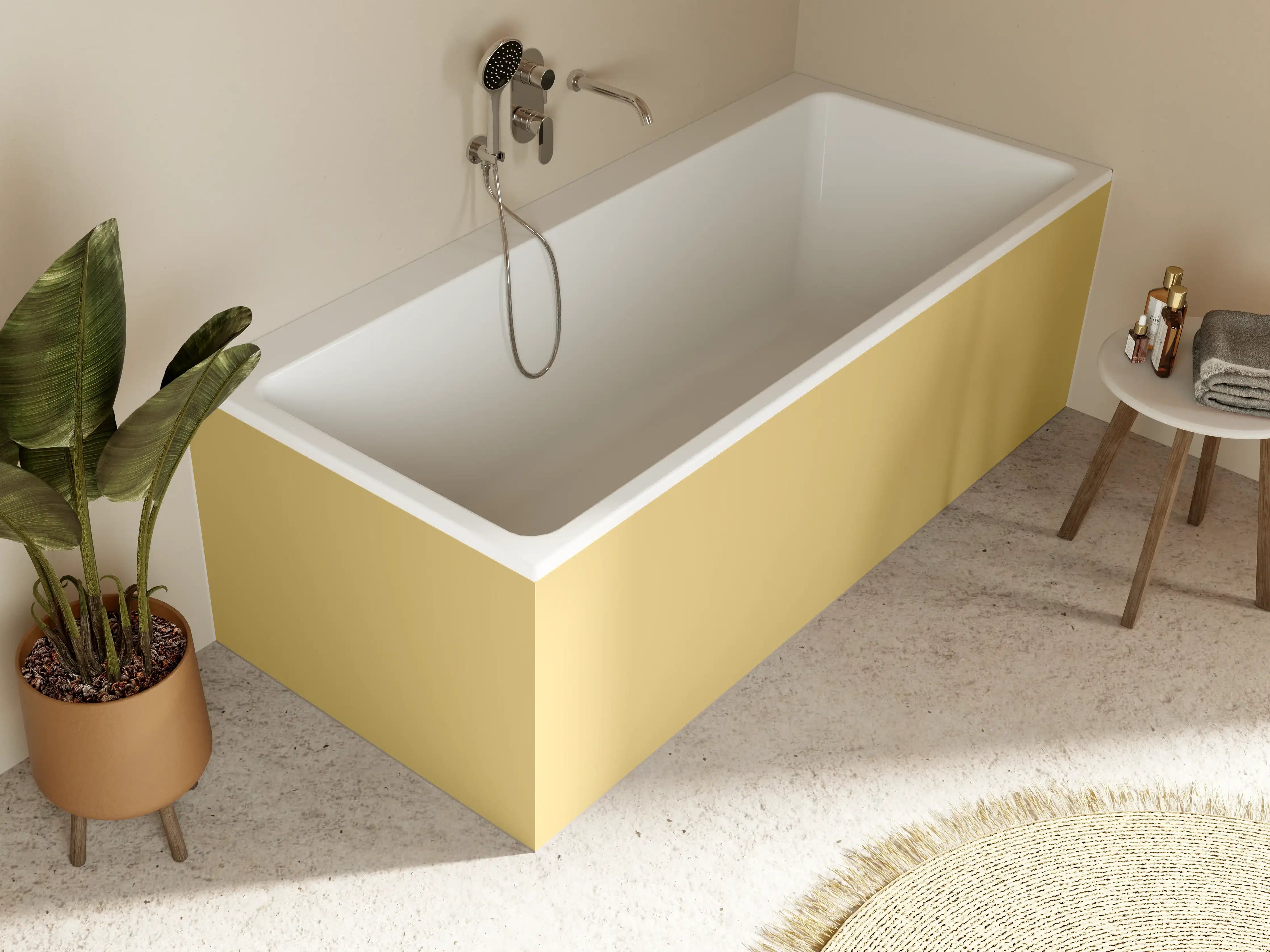 Badewannen-Rückwand - RAL 1002 (Sandgelb)