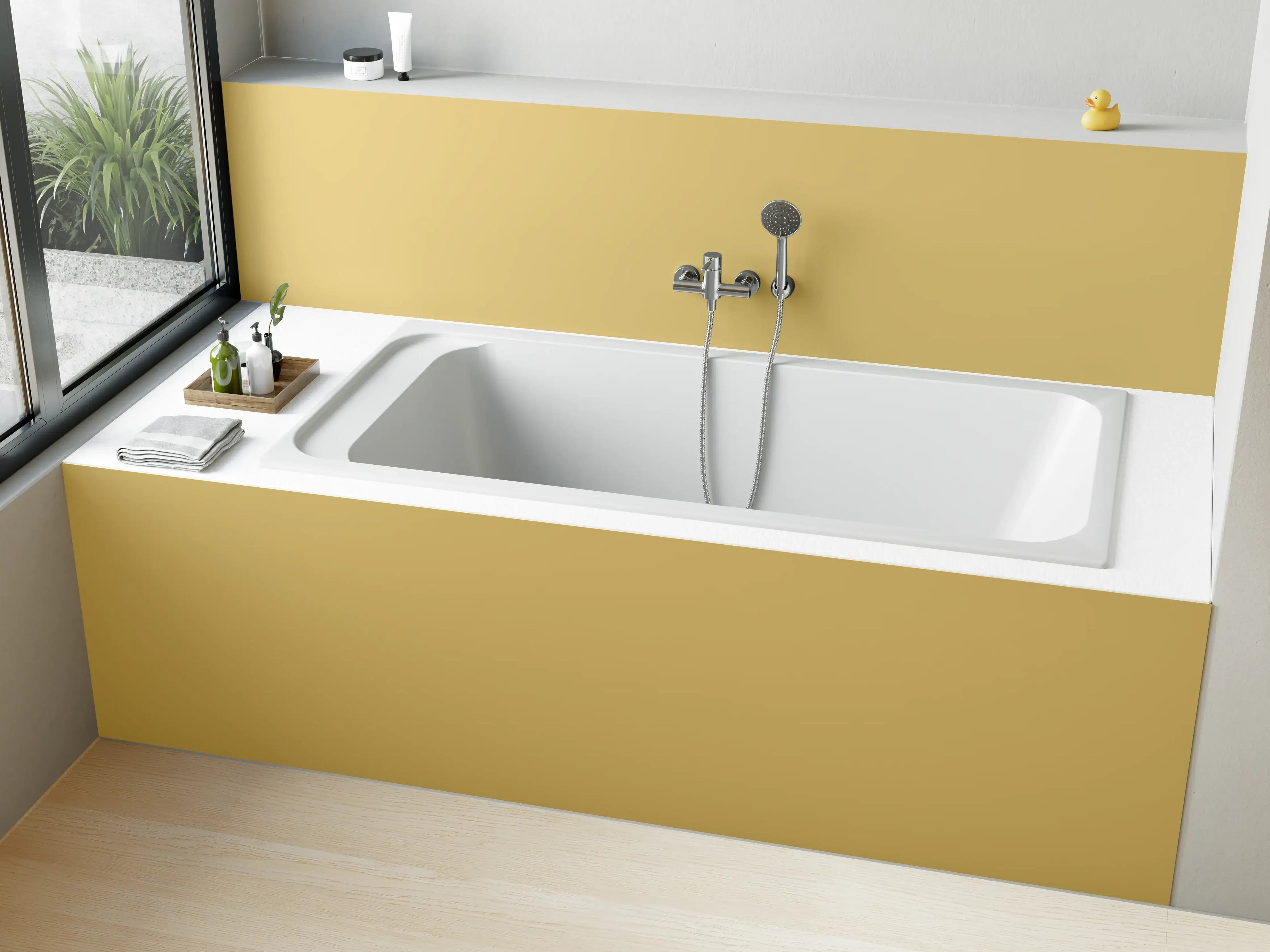 Badewannen-Rückwand - RAL 1002 (Sandgelb)