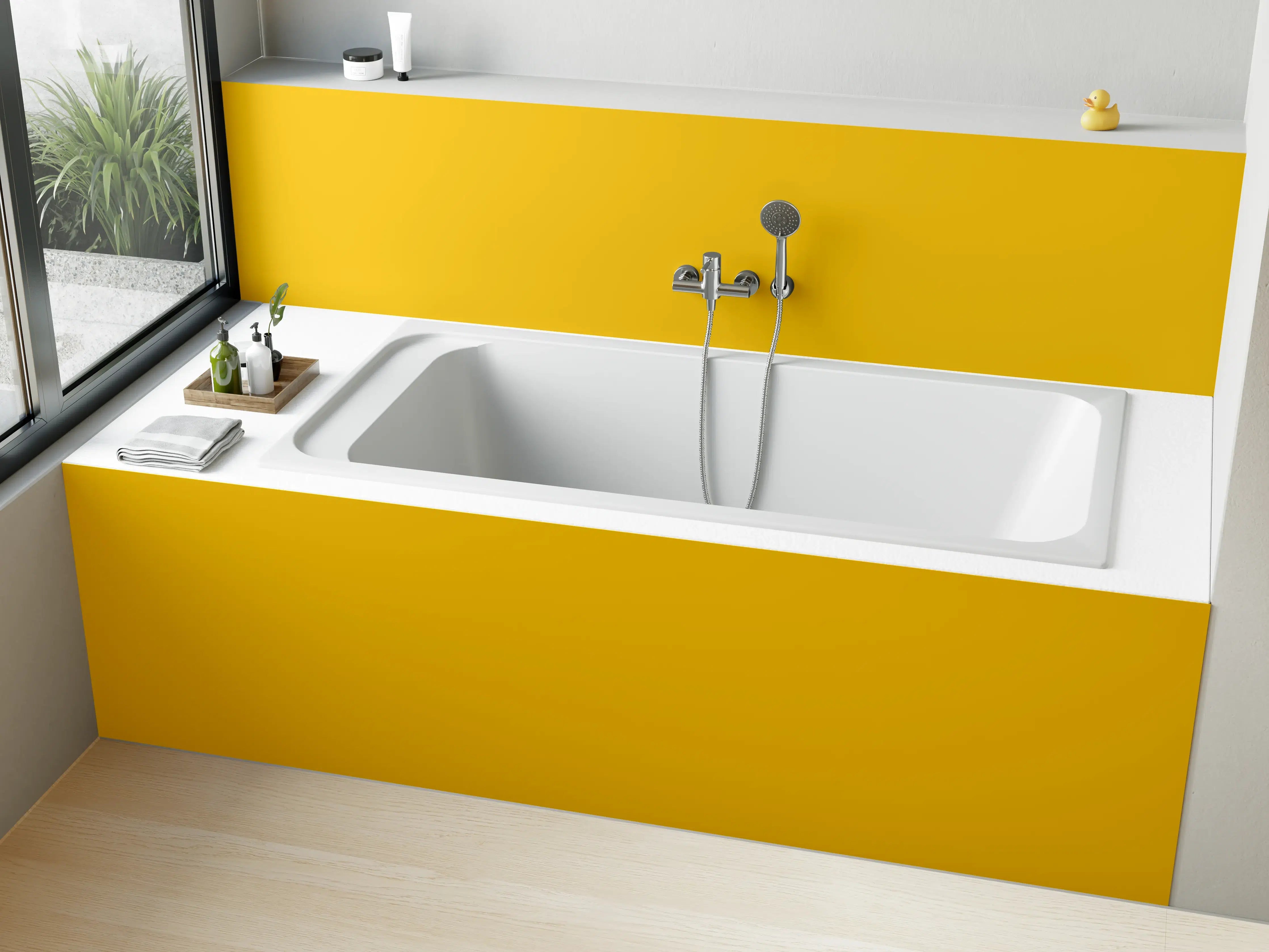 Badewannen-Rückwand - RAL 1004 Goldgelb