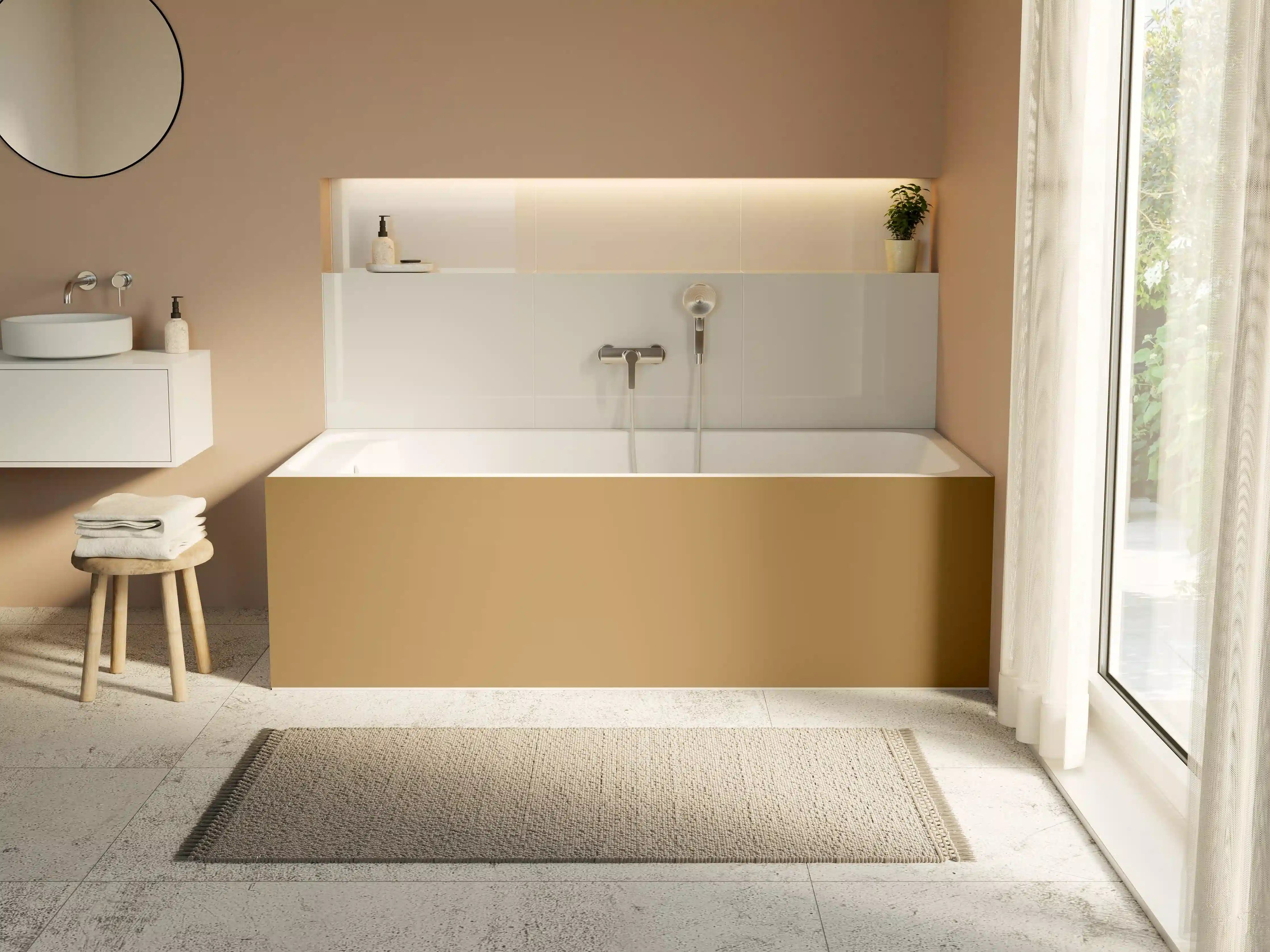 Badewannen-Rückwand - RAL 1011 (Braunbeige)