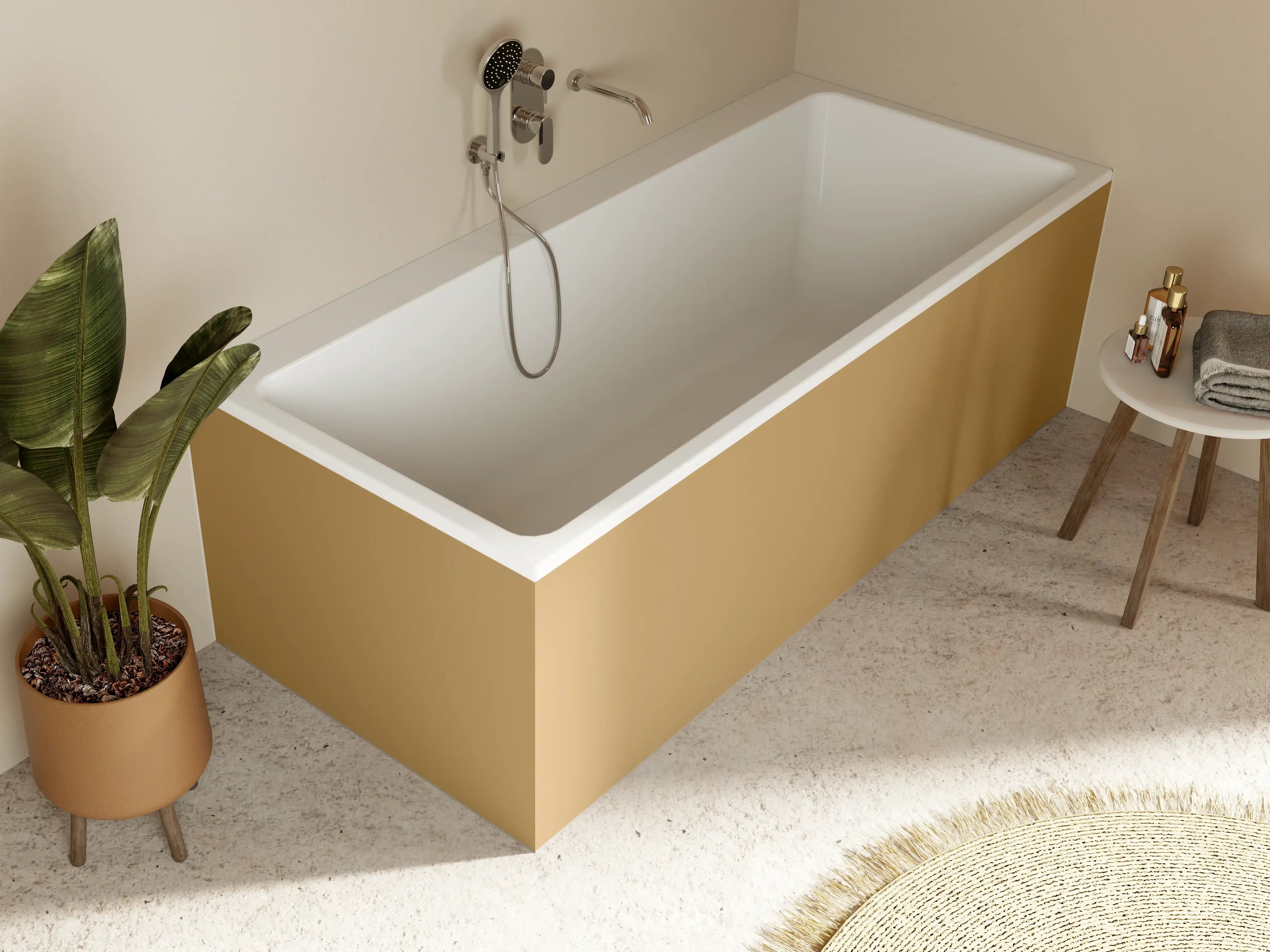 Badewannen-Rückwand - RAL 1011 (Braunbeige)