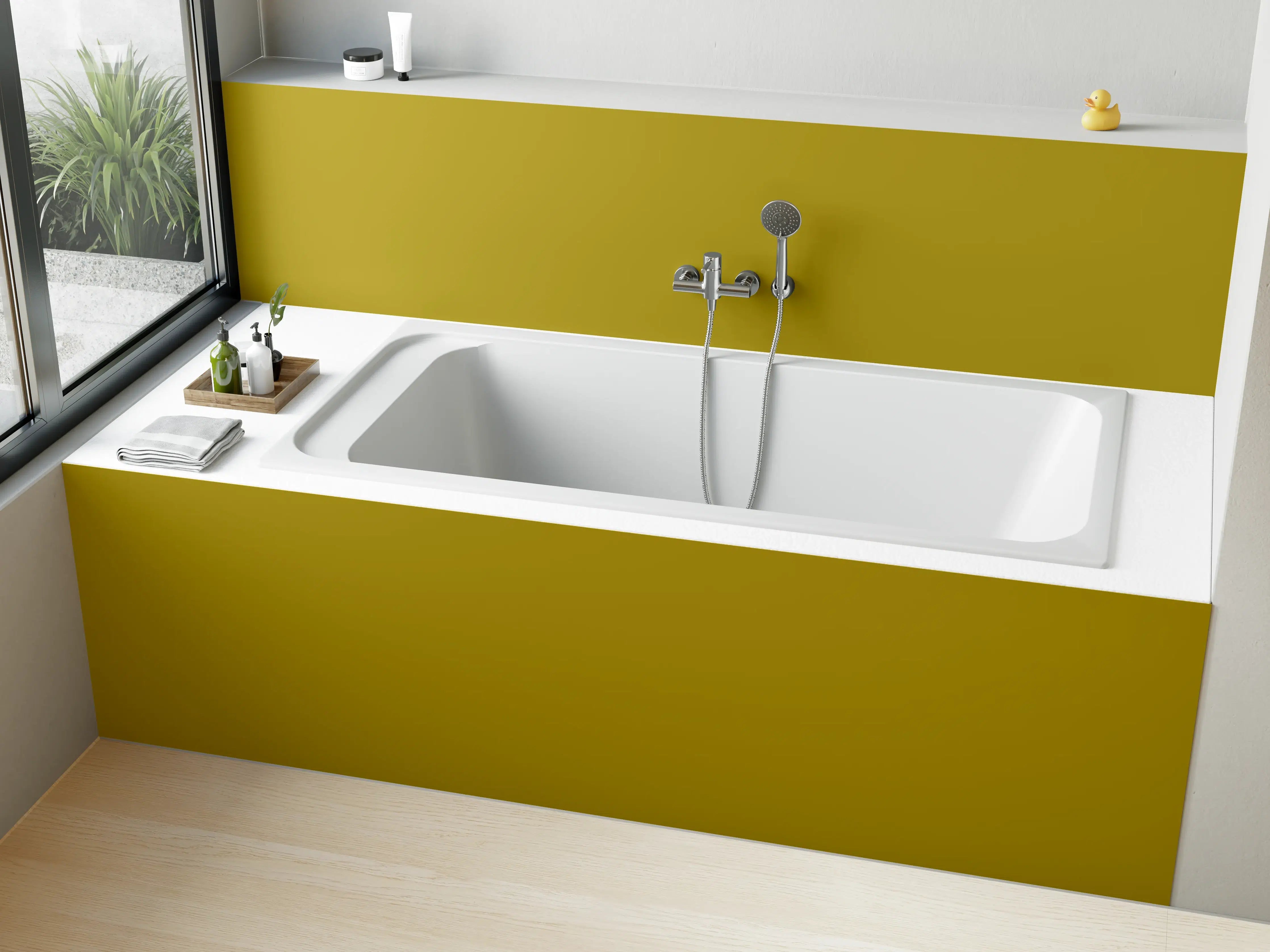 Badewannen-Rückwand - RAL 1027 (Curry)