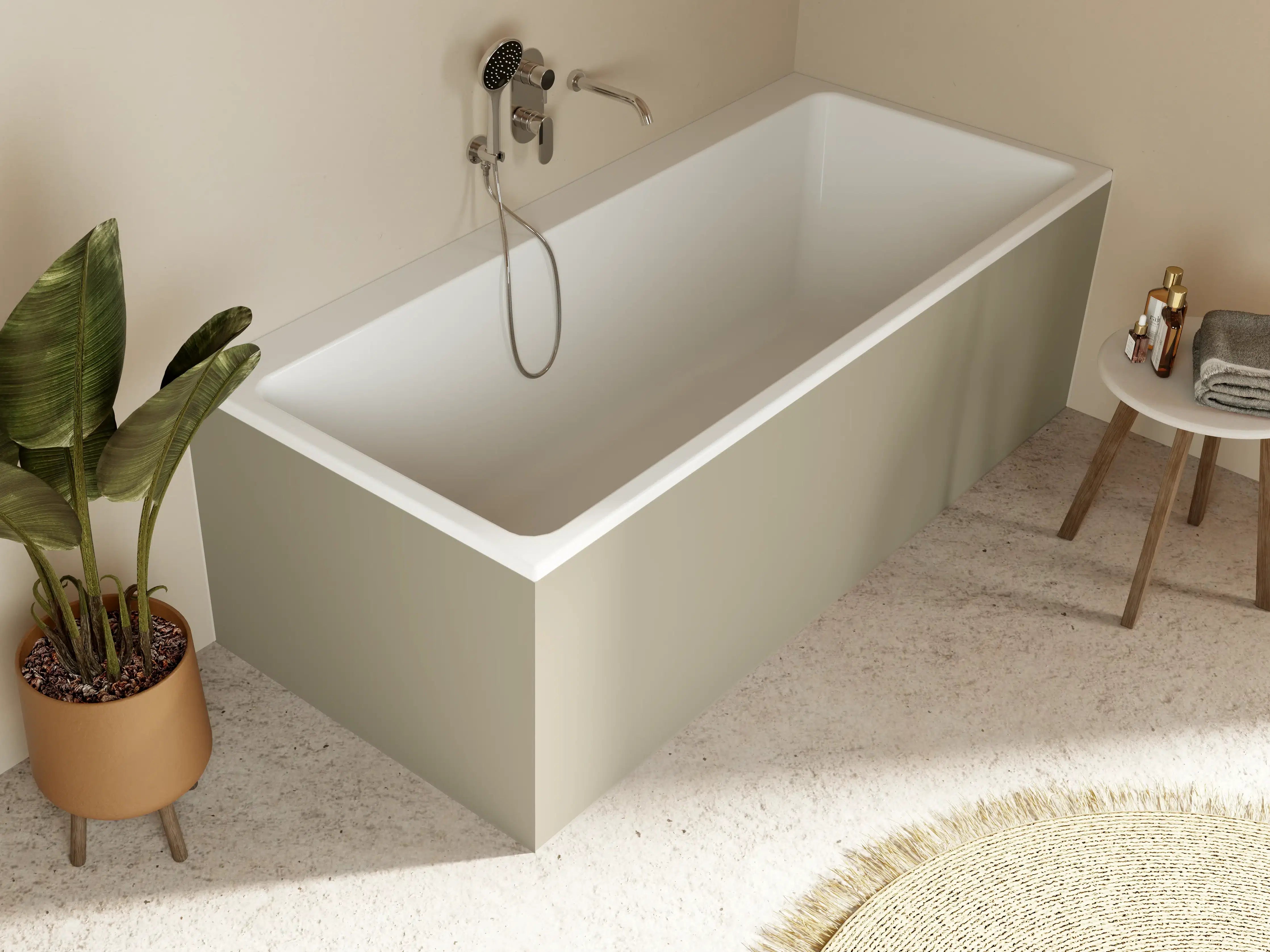 Badewannen-Rückwand - RAL 1035 (Perlbeige)