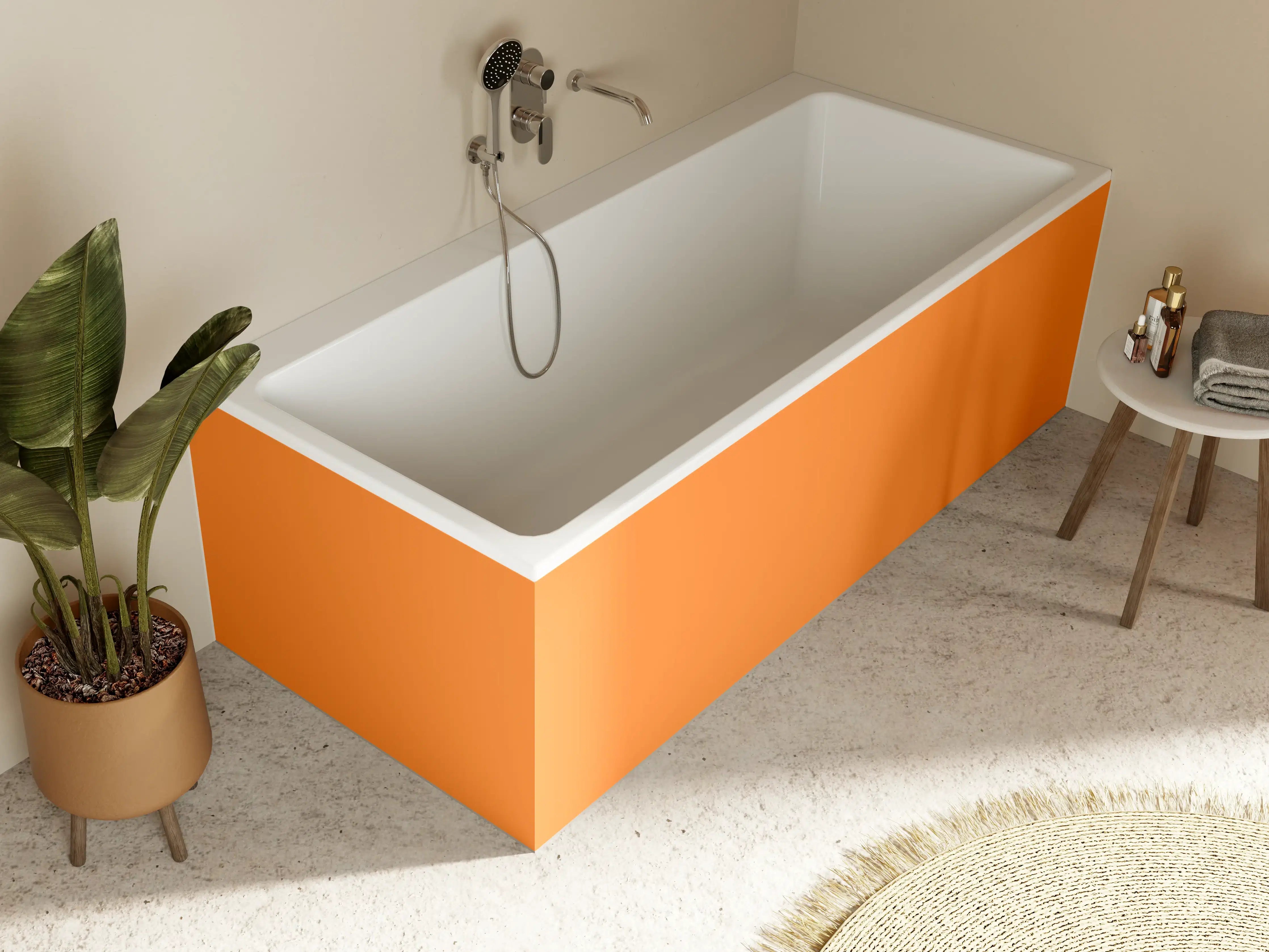 Badewannen-Rückwand - RAL 2003 (Pastellorange)