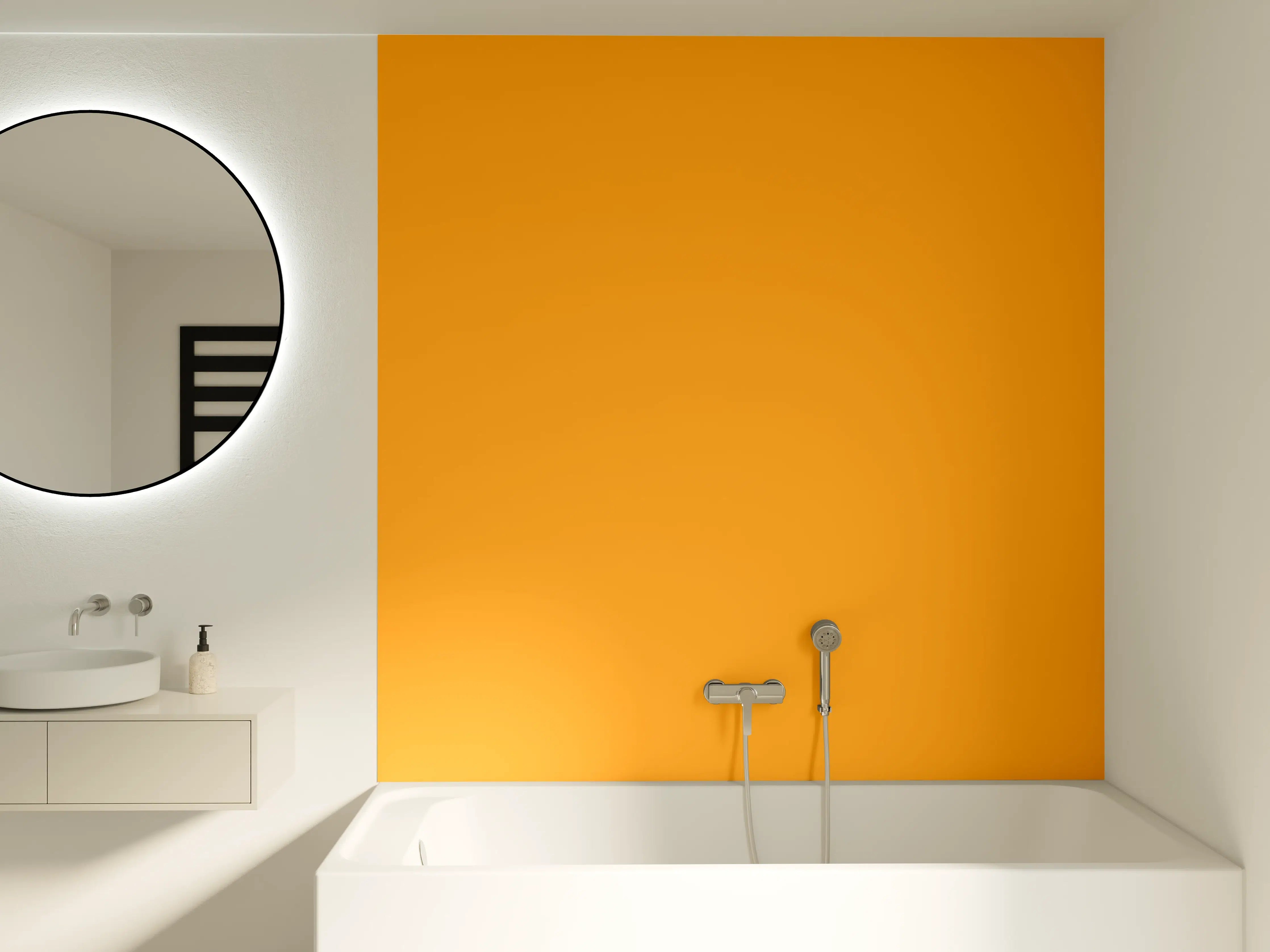 Badewannen-Rückwand - RAL 2007 (Leuchtendes Hellorange)