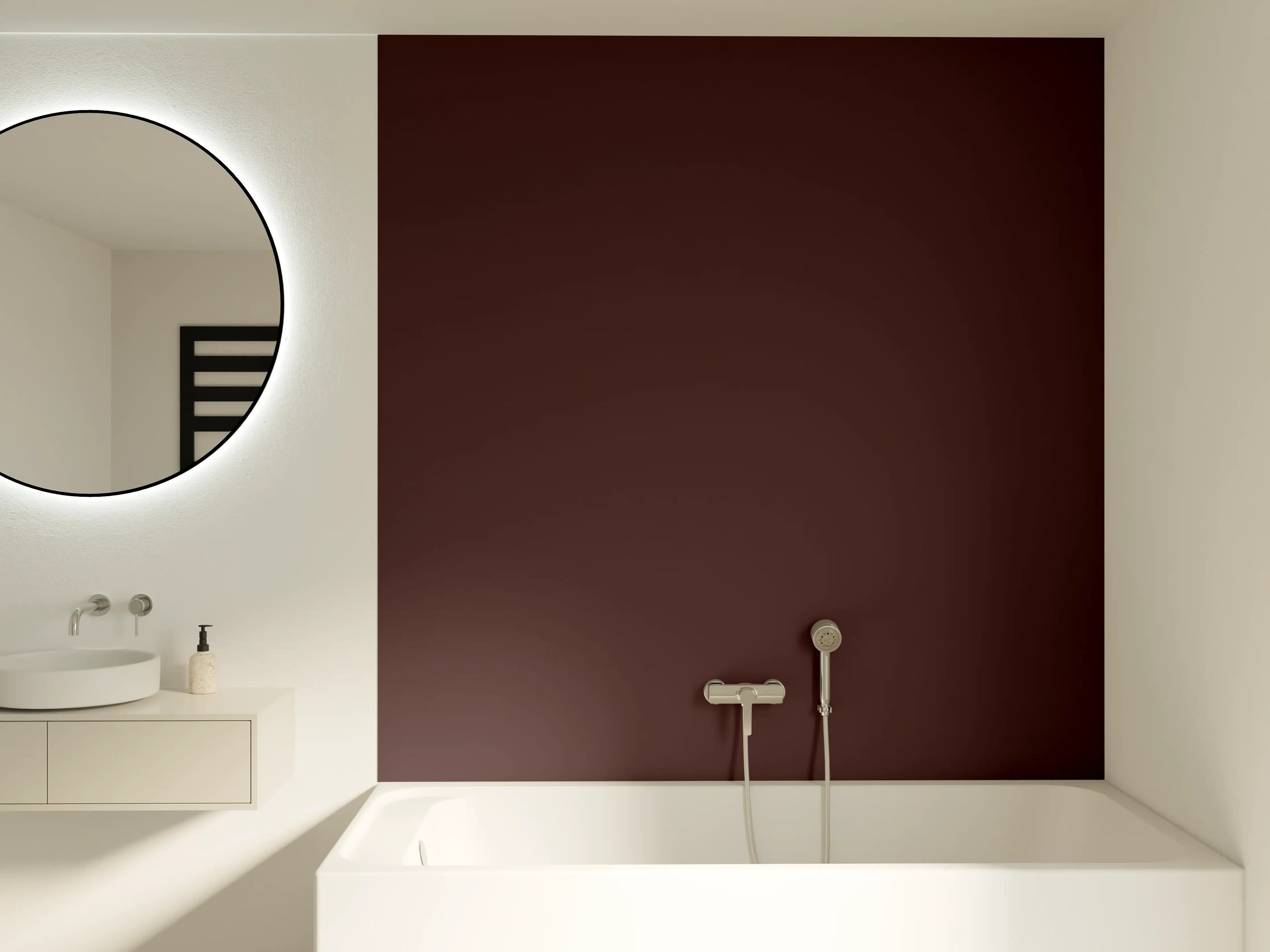 Badewannen-Rückwand - RAL 3007 (Schwarzrot)