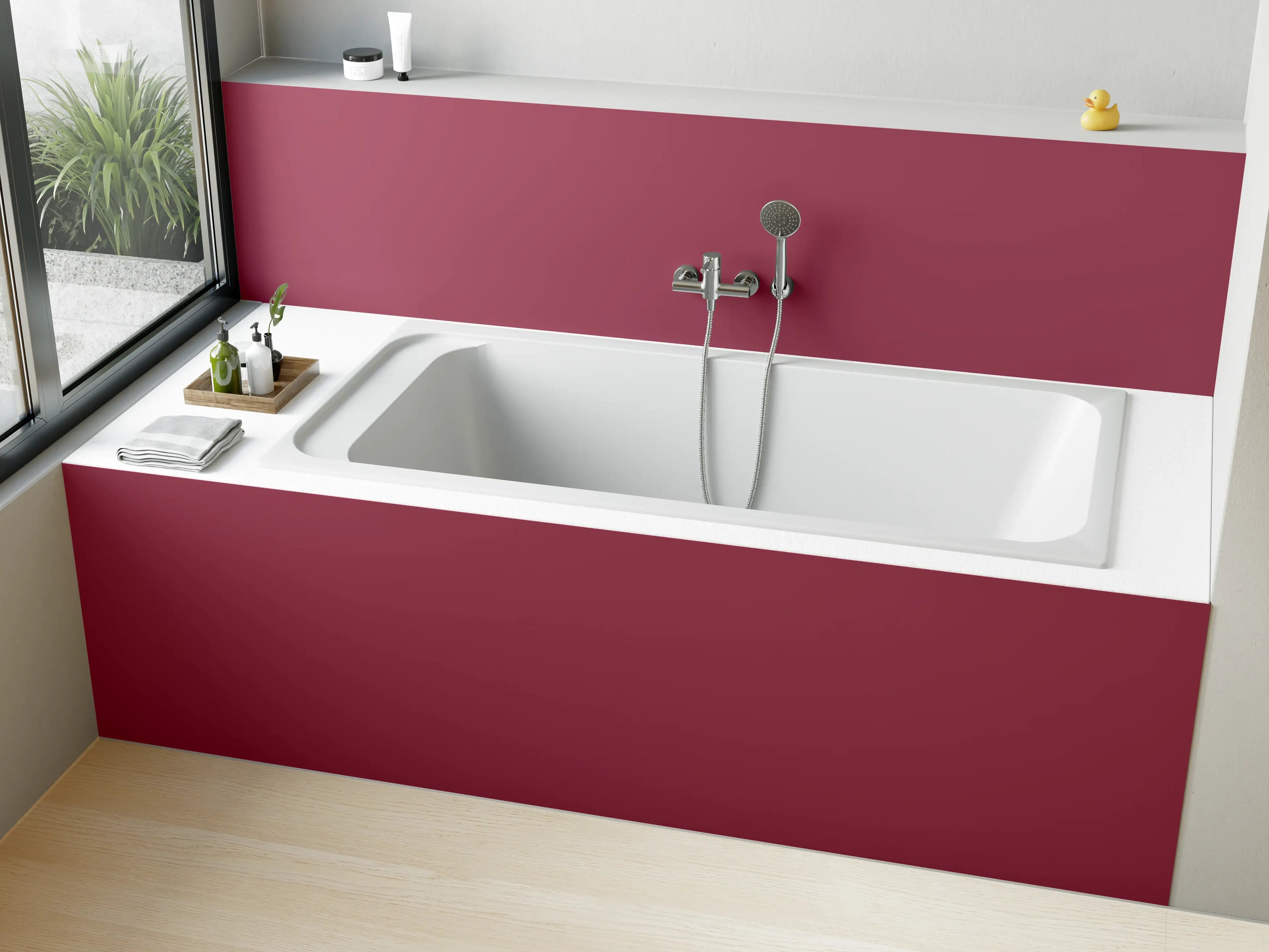 Badewannen-Rückwand - RAL 4002 (Rotviolett)