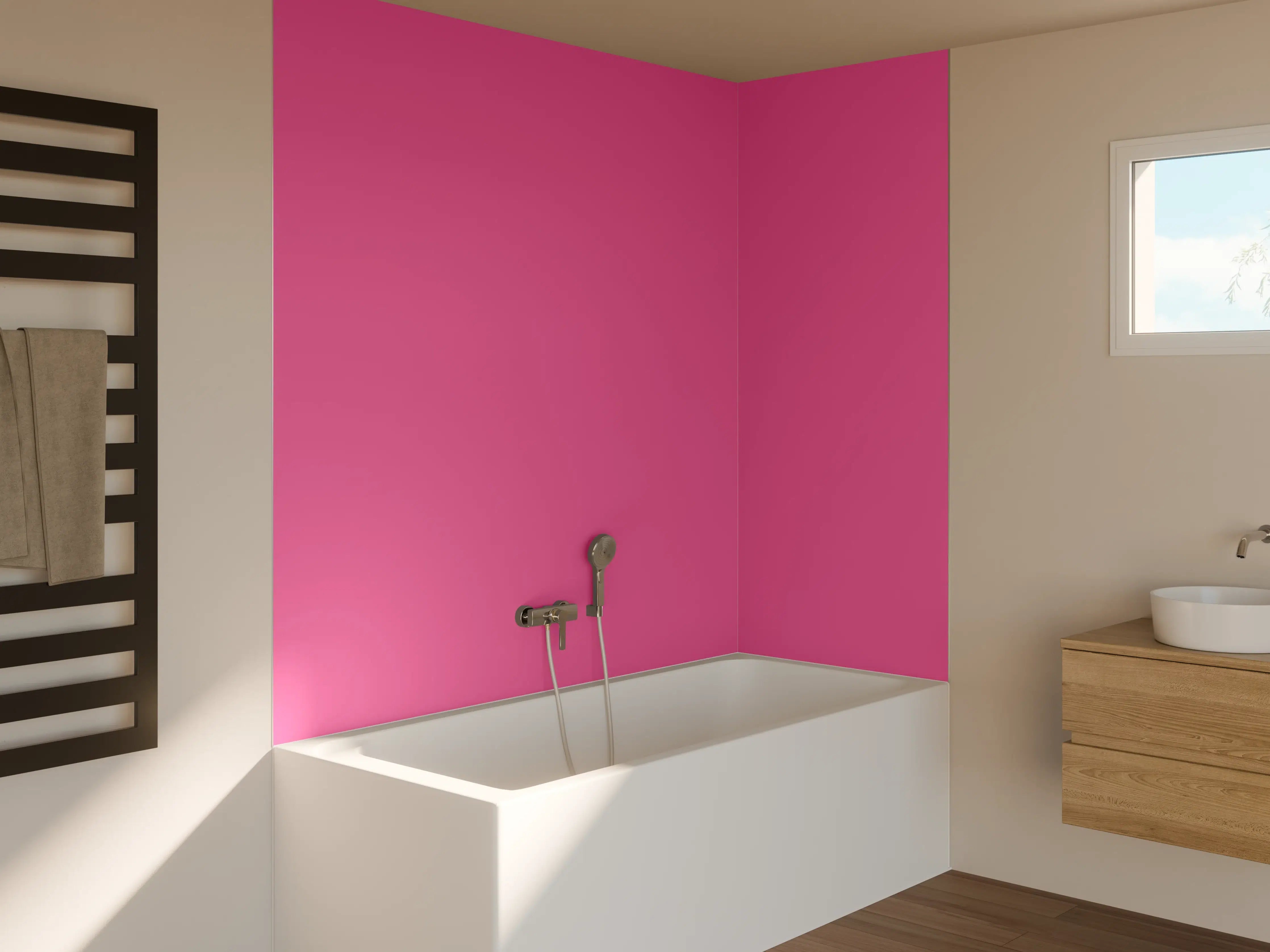 Badewannen-Rückwand - RAL 4003 (Violett