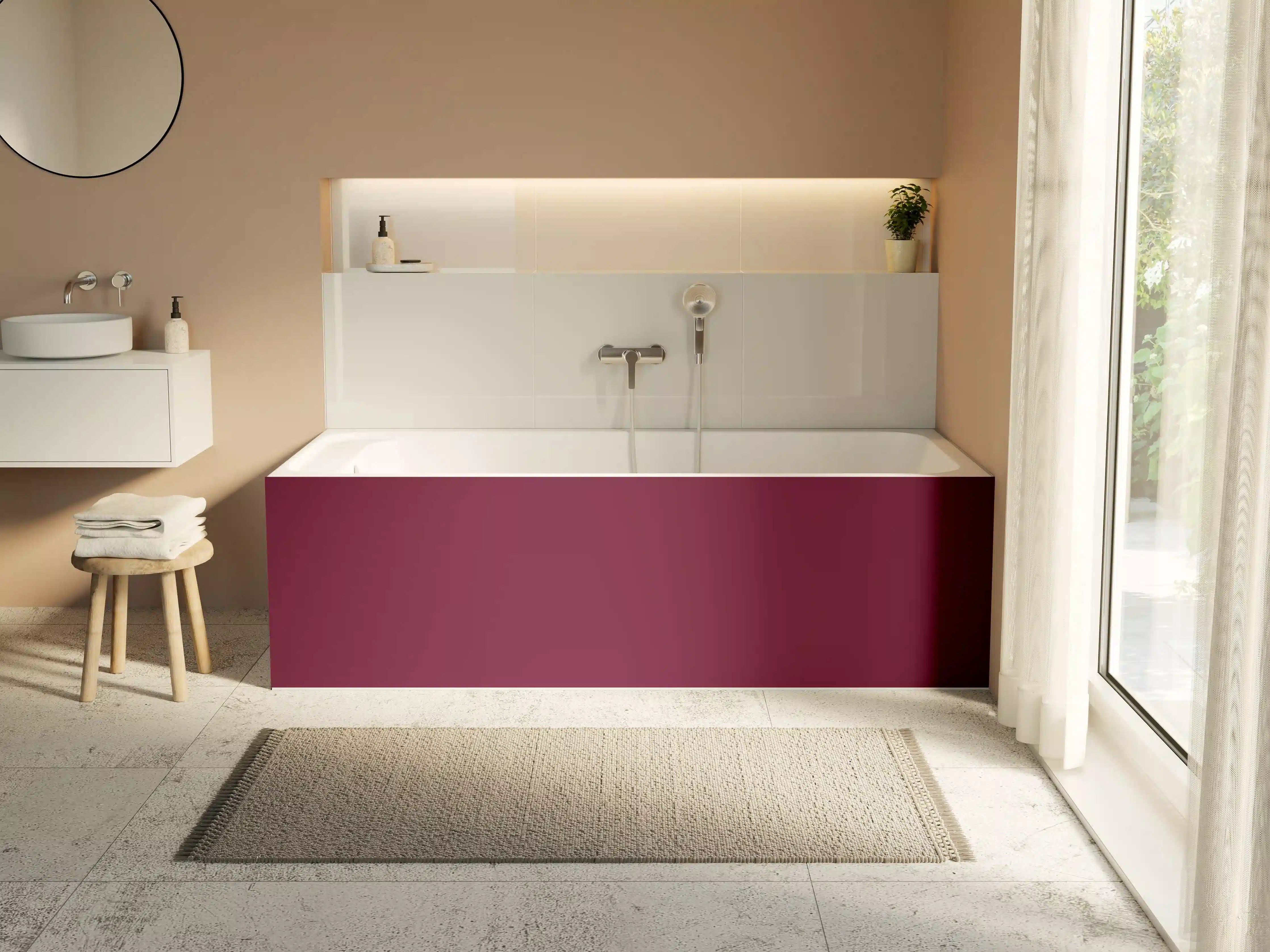 Badewannen-Rückwand - RAL 4004 (Weinrotviolett)