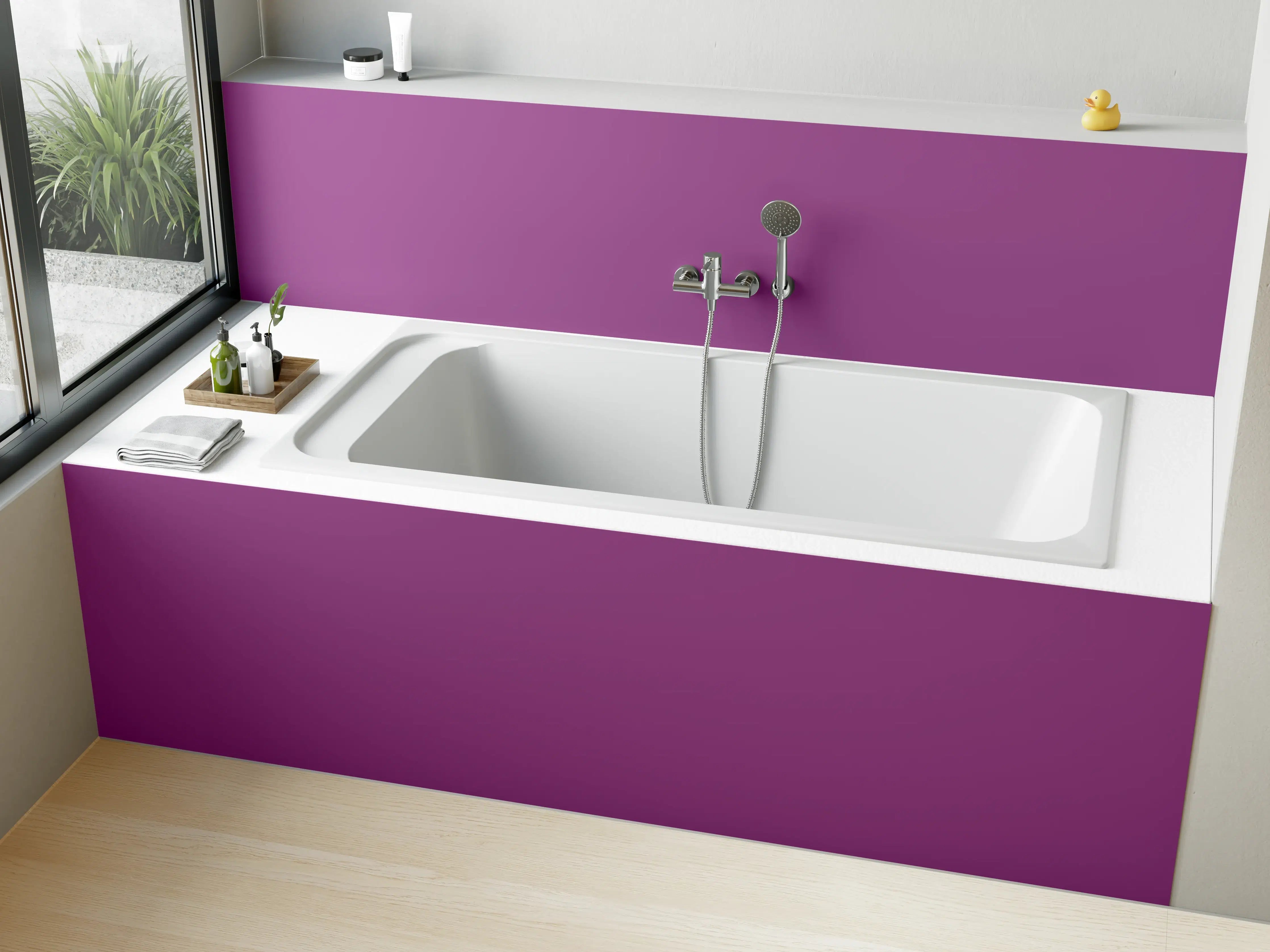 Badewannen-Rückwand - RAL 4008 (Signalviolett)