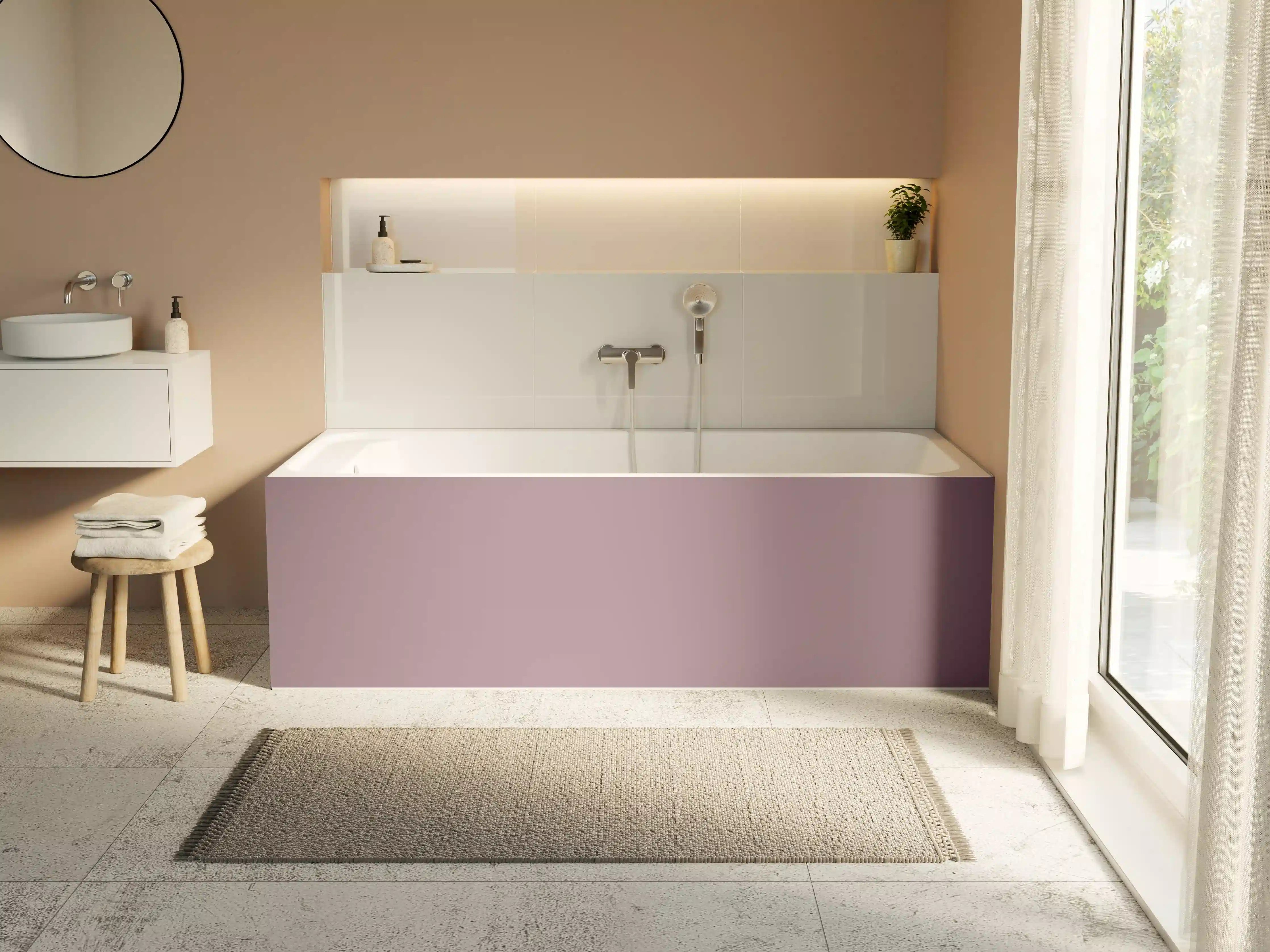 Badewannen-Rückwand - RAL 4009 (Pastellviolett)