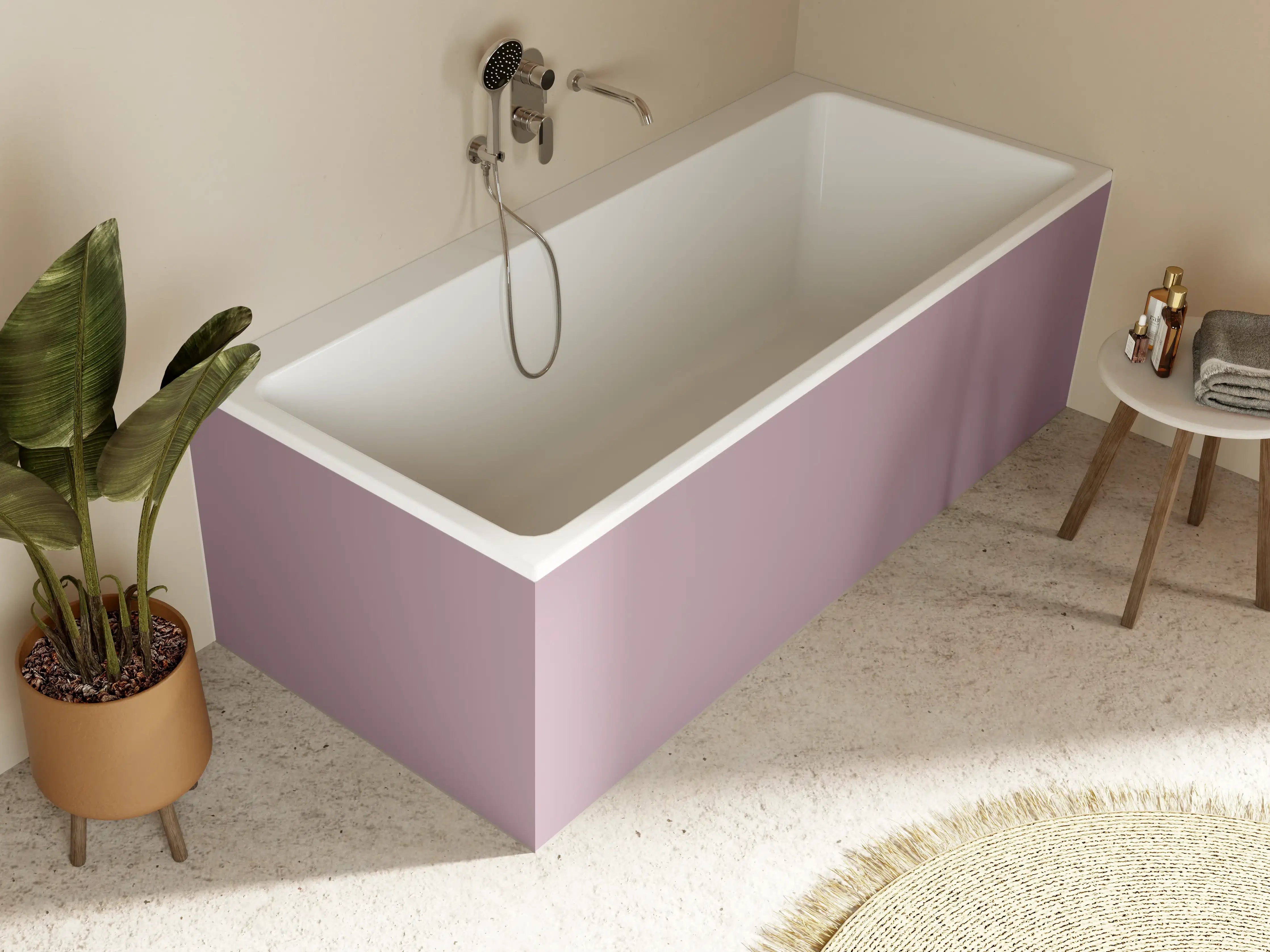 Badewannen-Rückwand - RAL 4009 (Pastellviolett)