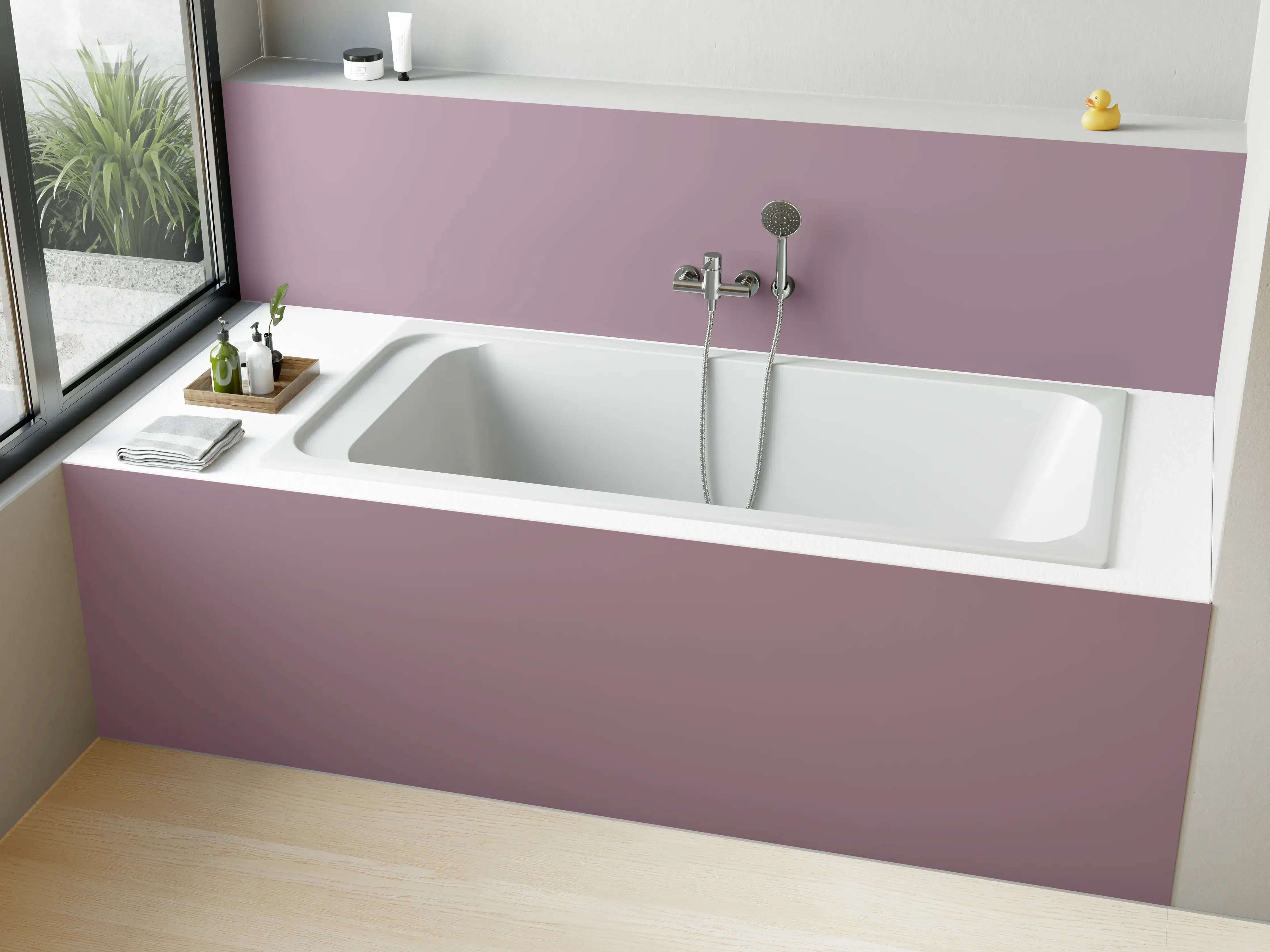 Badewannen-Rückwand - RAL 4009 (Pastellviolett)