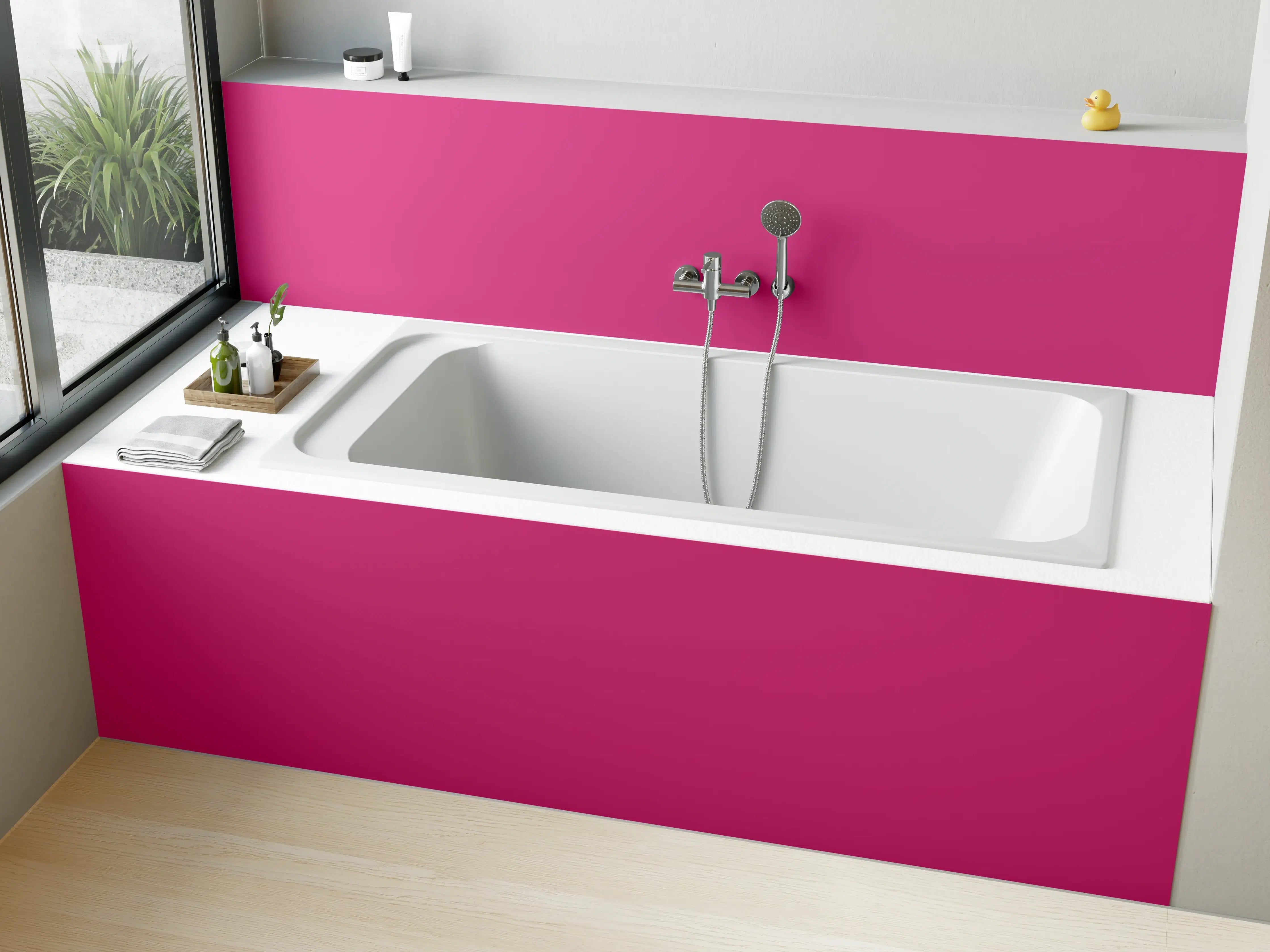 Badewannen-Rückwand - RAL 4010 (Telemagenta)