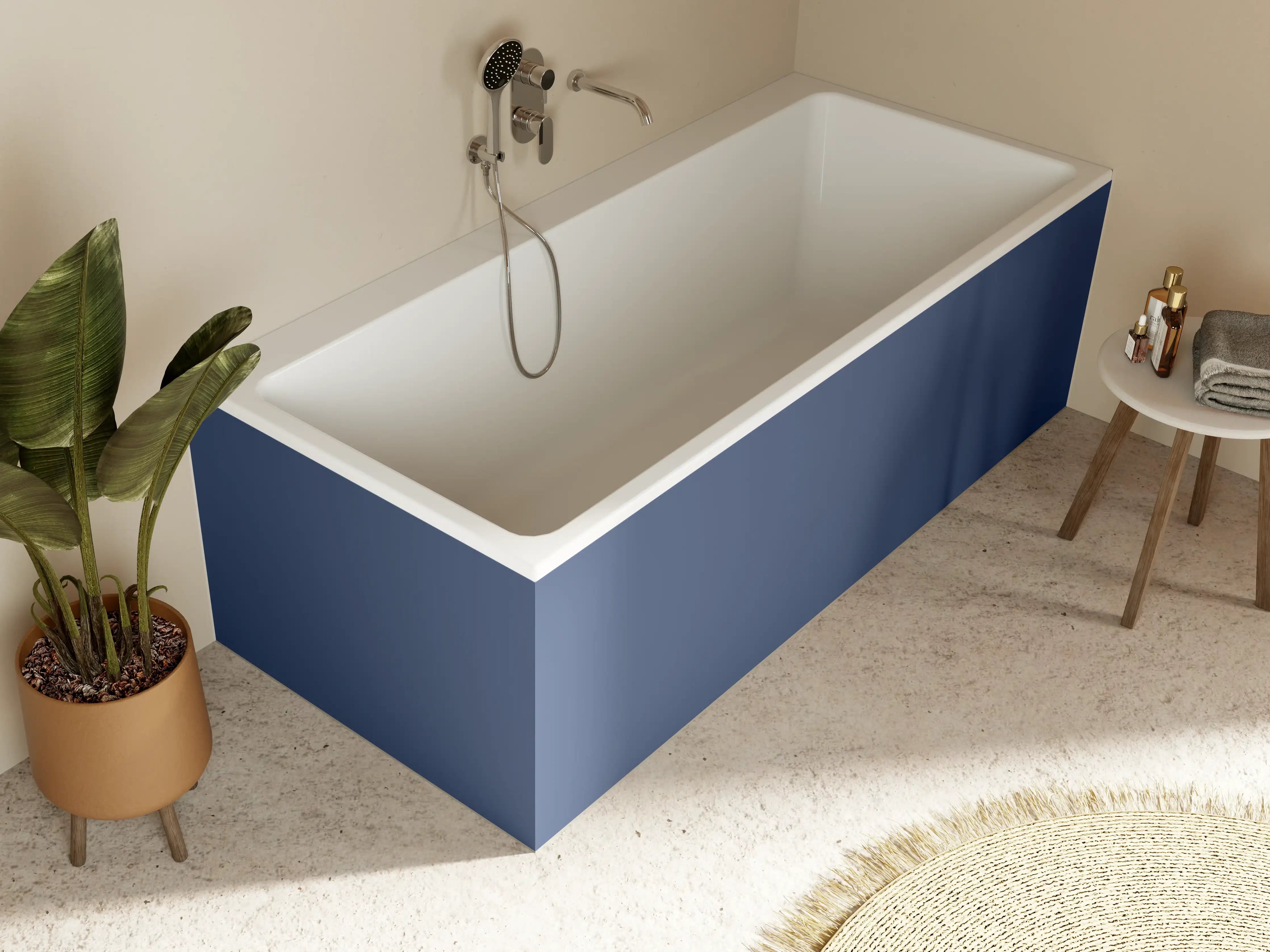 Badewannen-Rückwand - RAL 5000 (Violettblau)