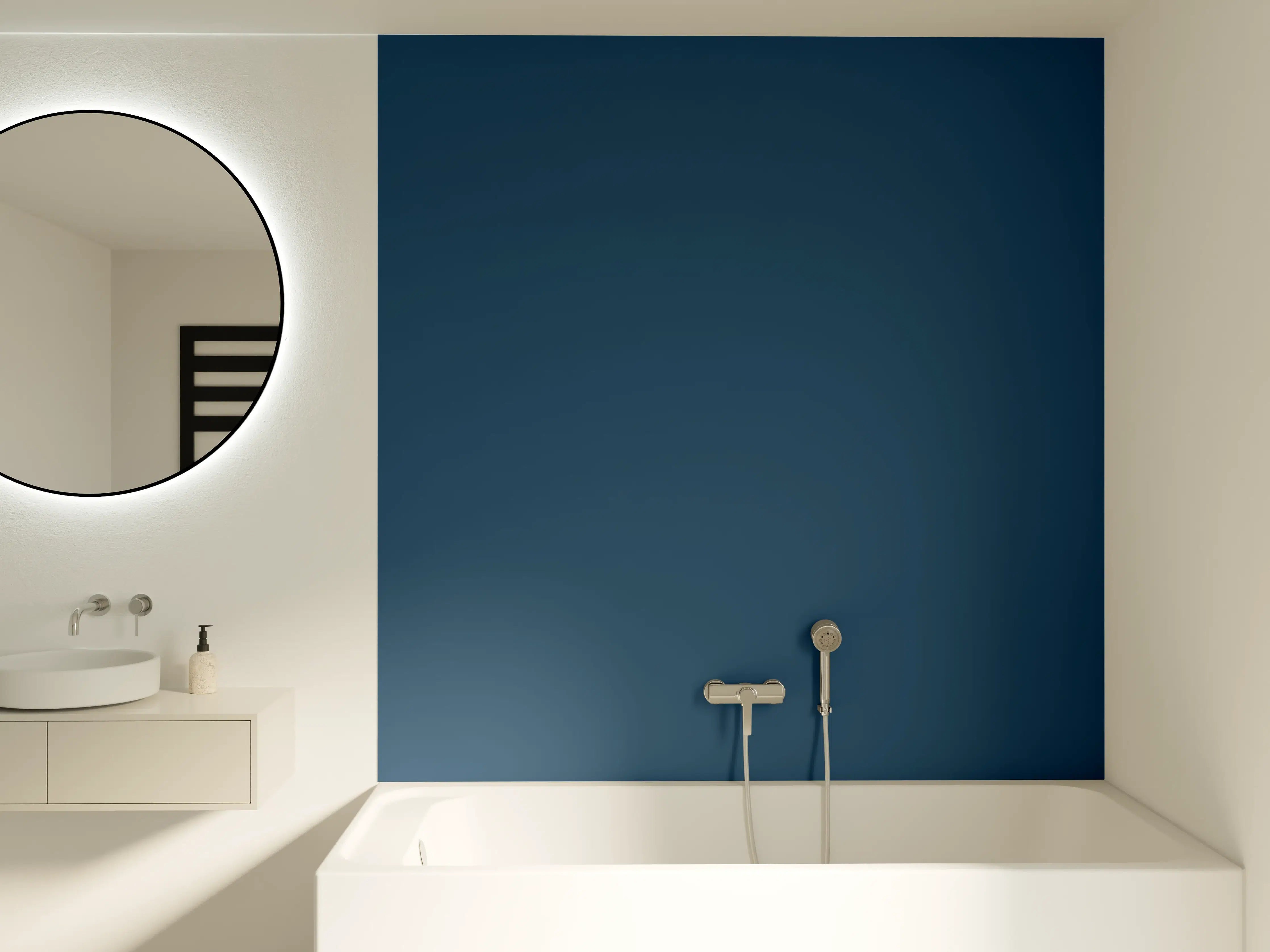 Badewannen-Rückwand - RAL 5001 (Grünblau)