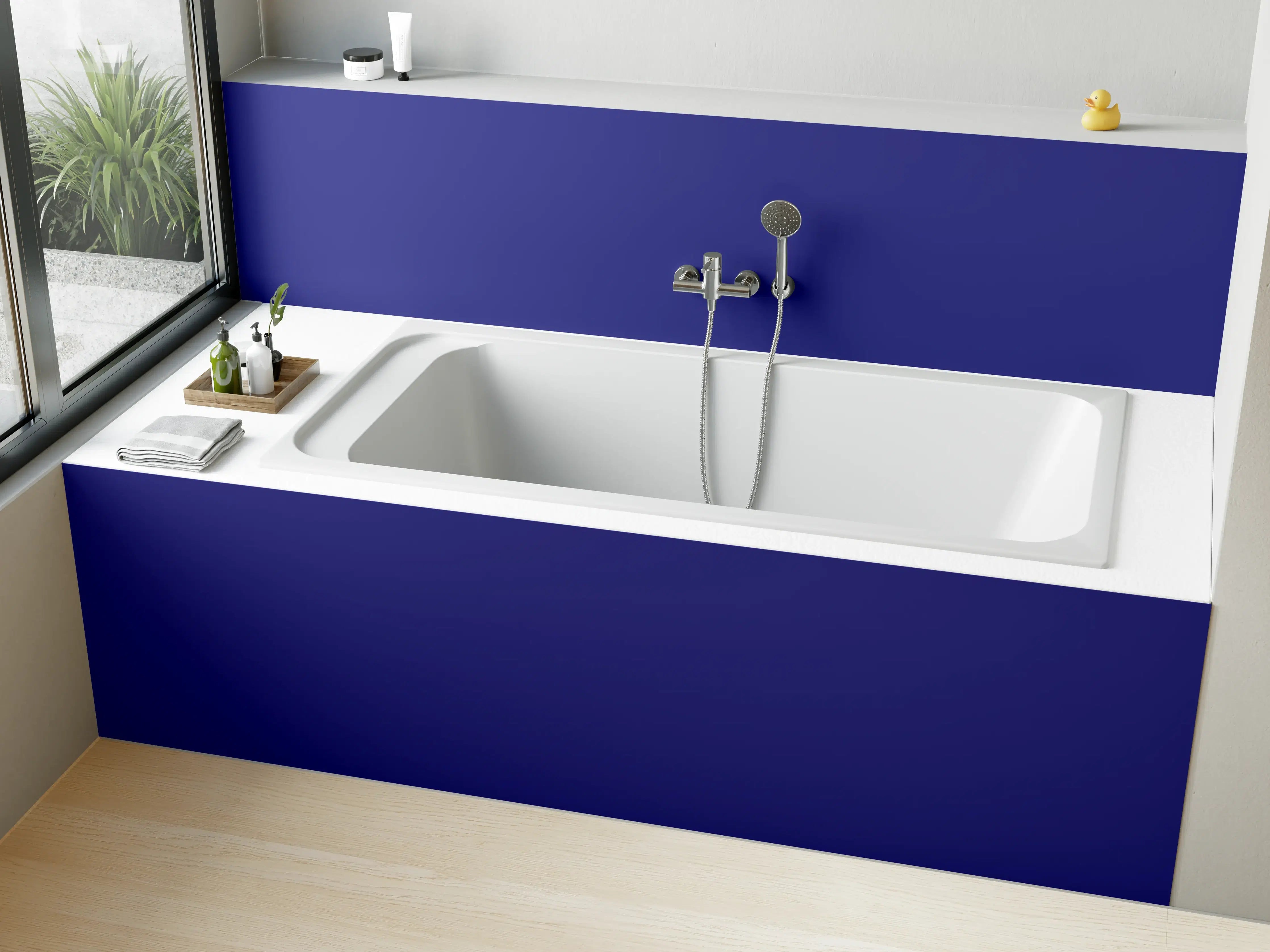 Badewannen-Rückwand - RAL 5002 (Ultramarinblau)