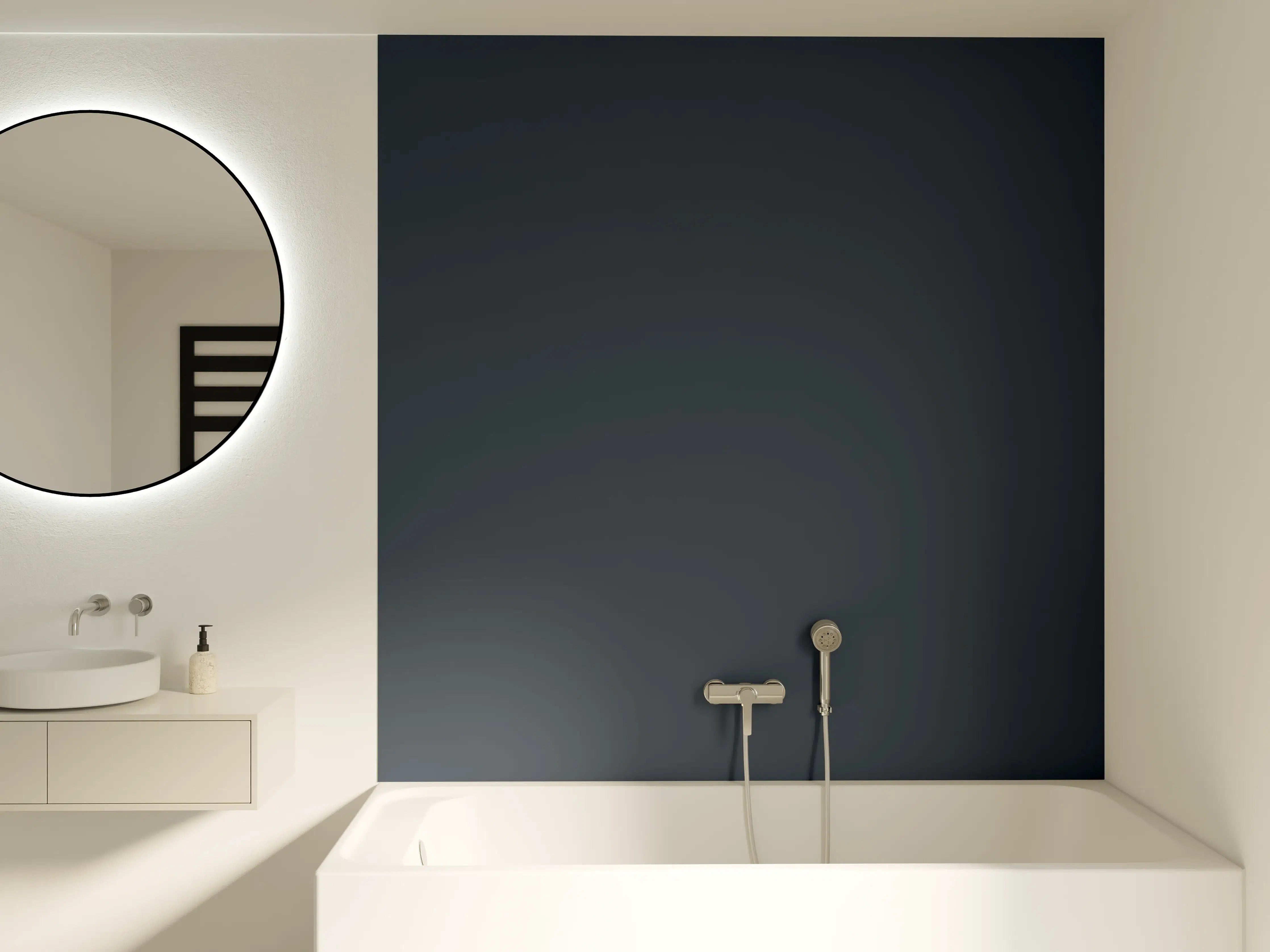 Badewannen-Rückwand - RAL 5008 (Graublau)