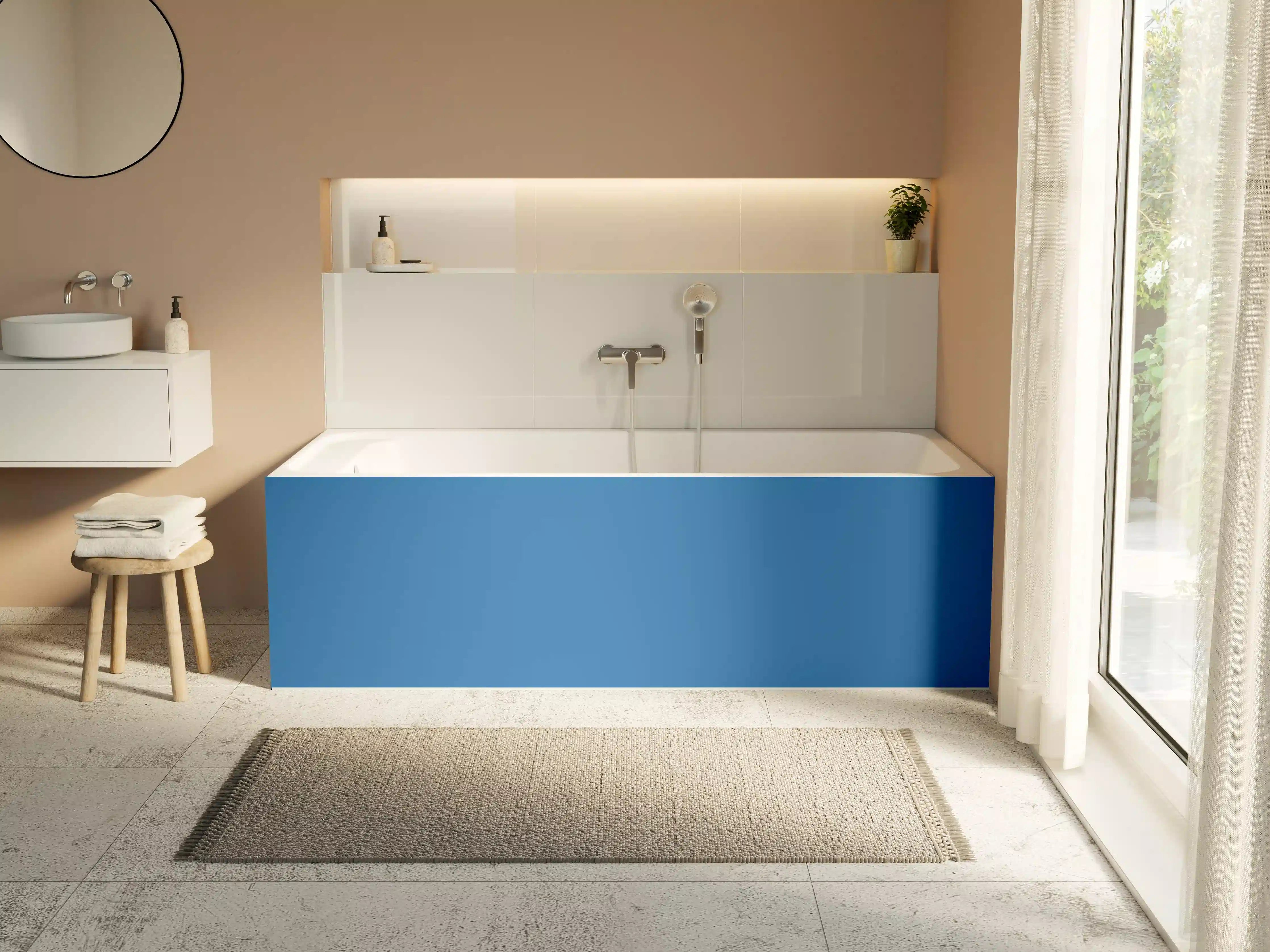 Badewannen-Rückwand - RAL 5015 (Himmelblau)