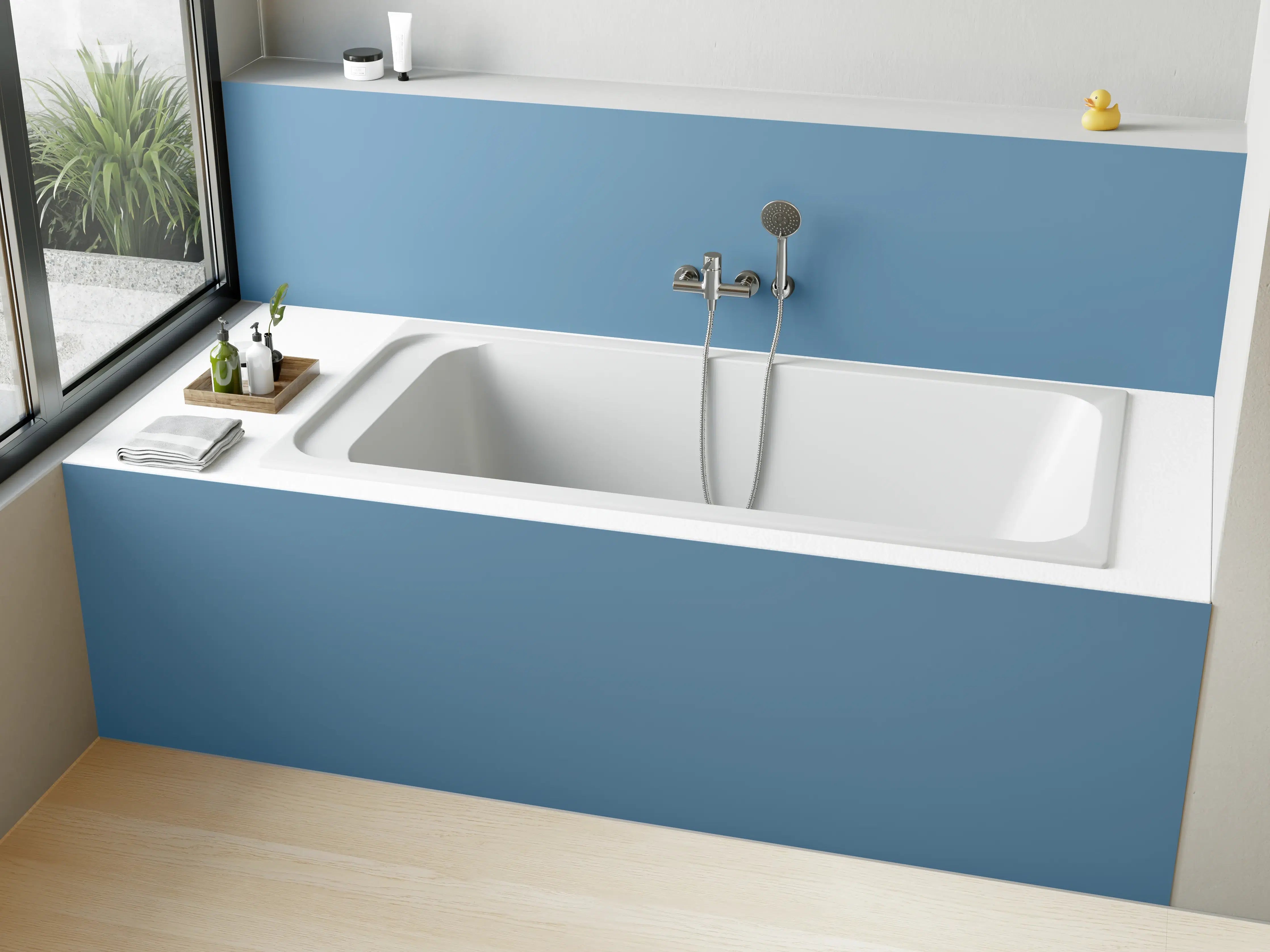 Badewannen-Rückwand - RAL 5024 (Pastellblau)