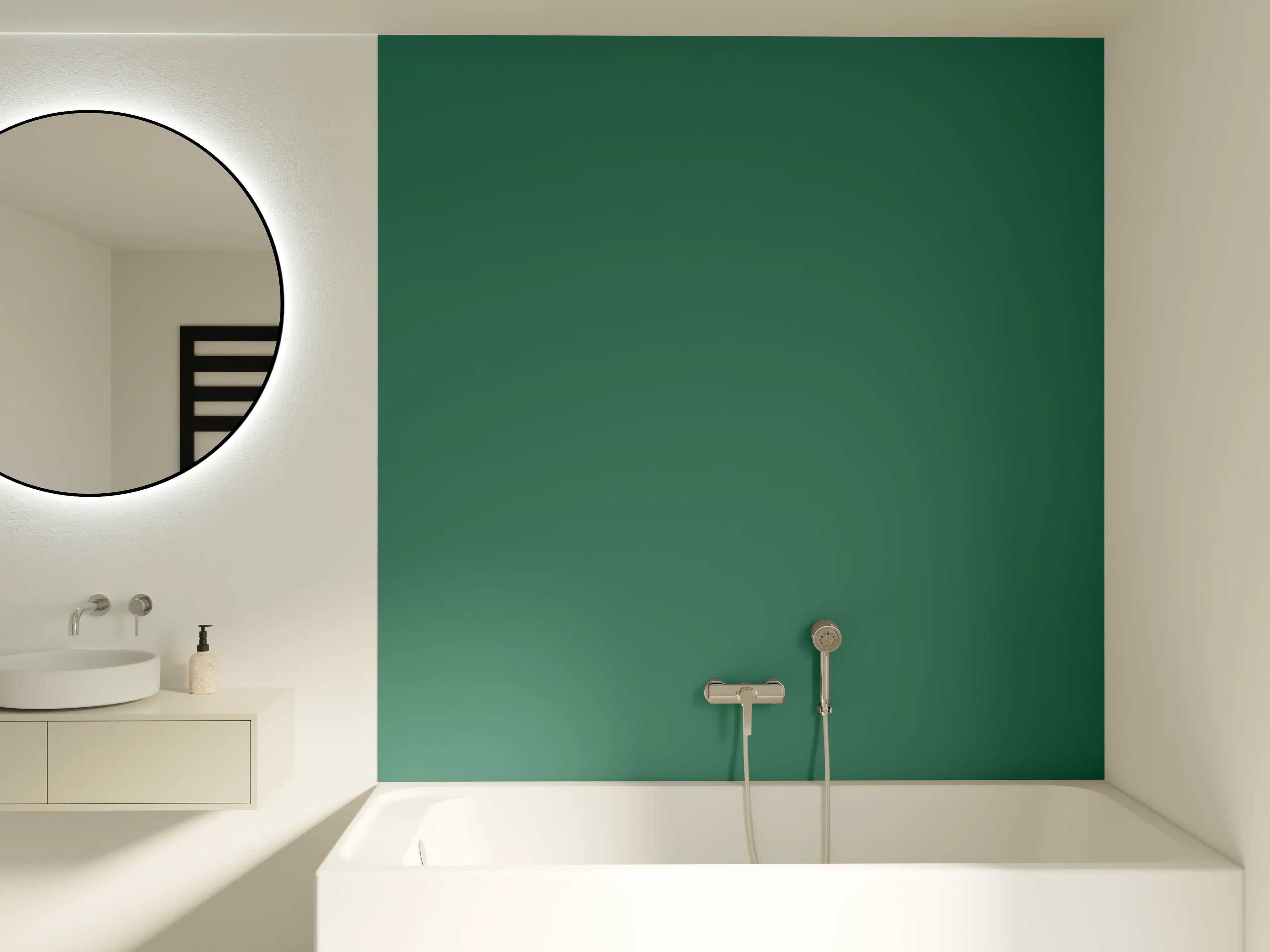 Badewannen-Rückwand - RAL 6000 (Patinagrün)