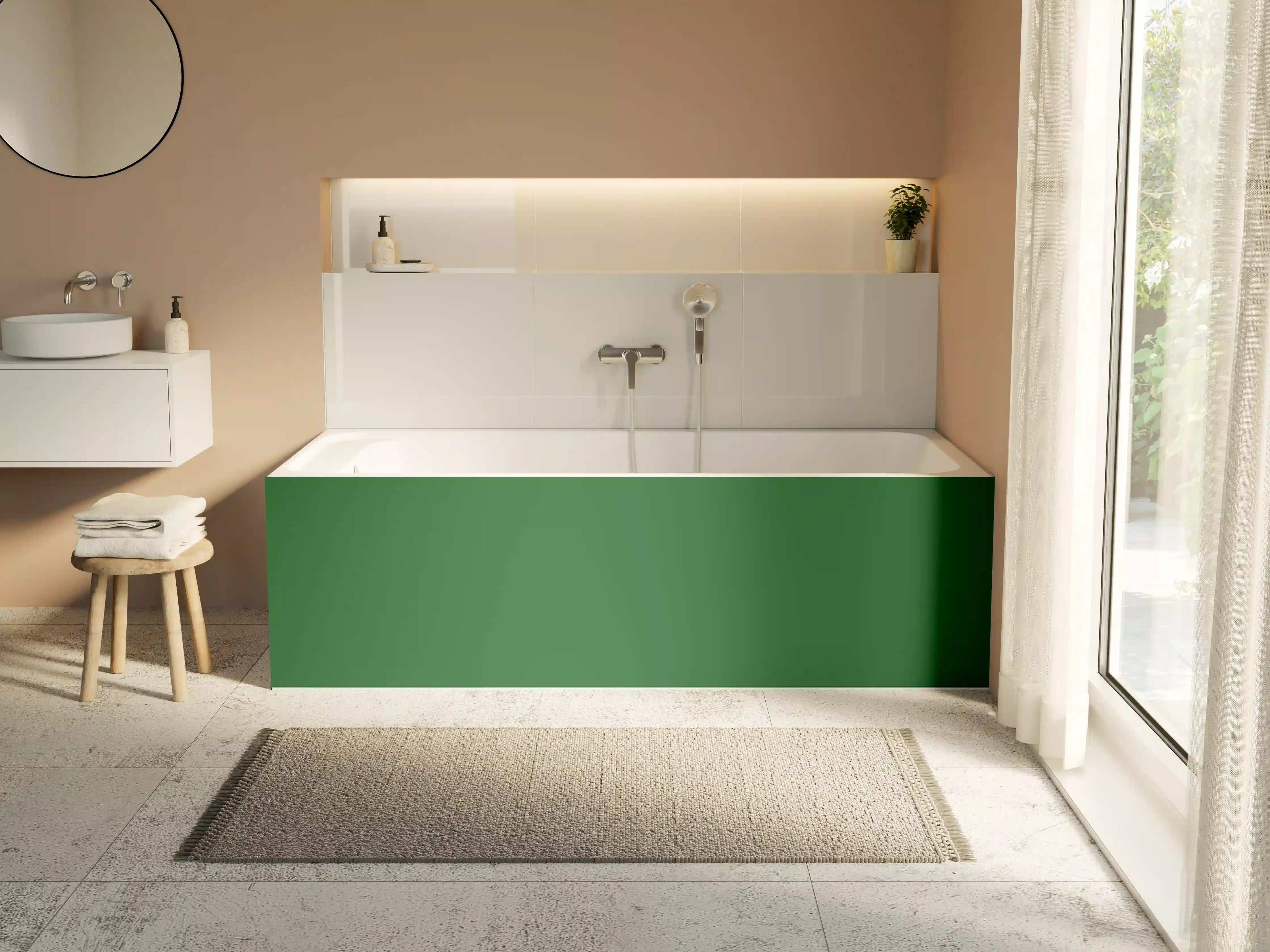 Badewannen-Rückwand - RAL 6001 (Smaragdgrün)