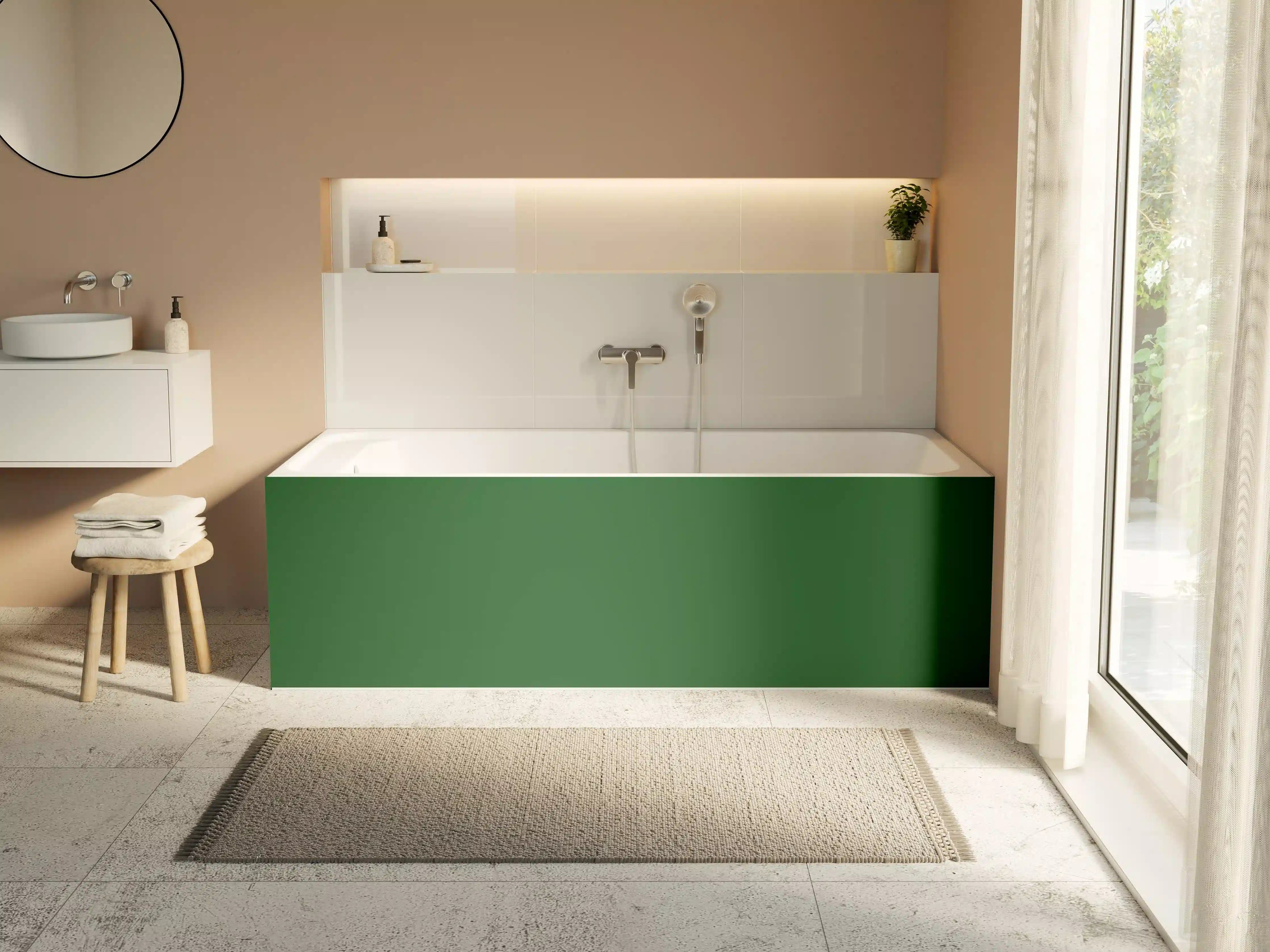 Badewannen-Rückwand - RAL 6002 (Laubgrün)
