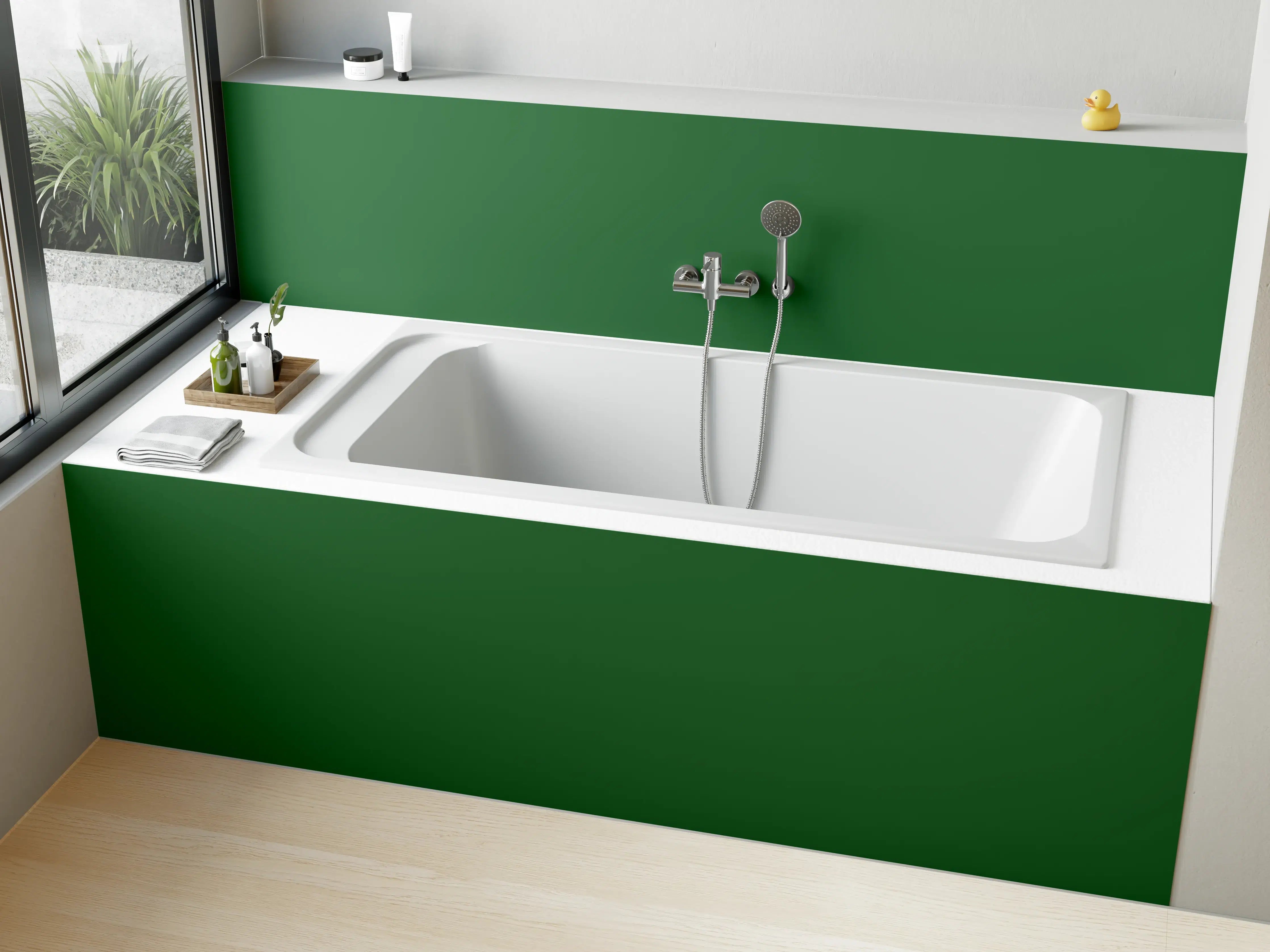 Badewannen-Rückwand - RAL 6002 (Laubgrün)