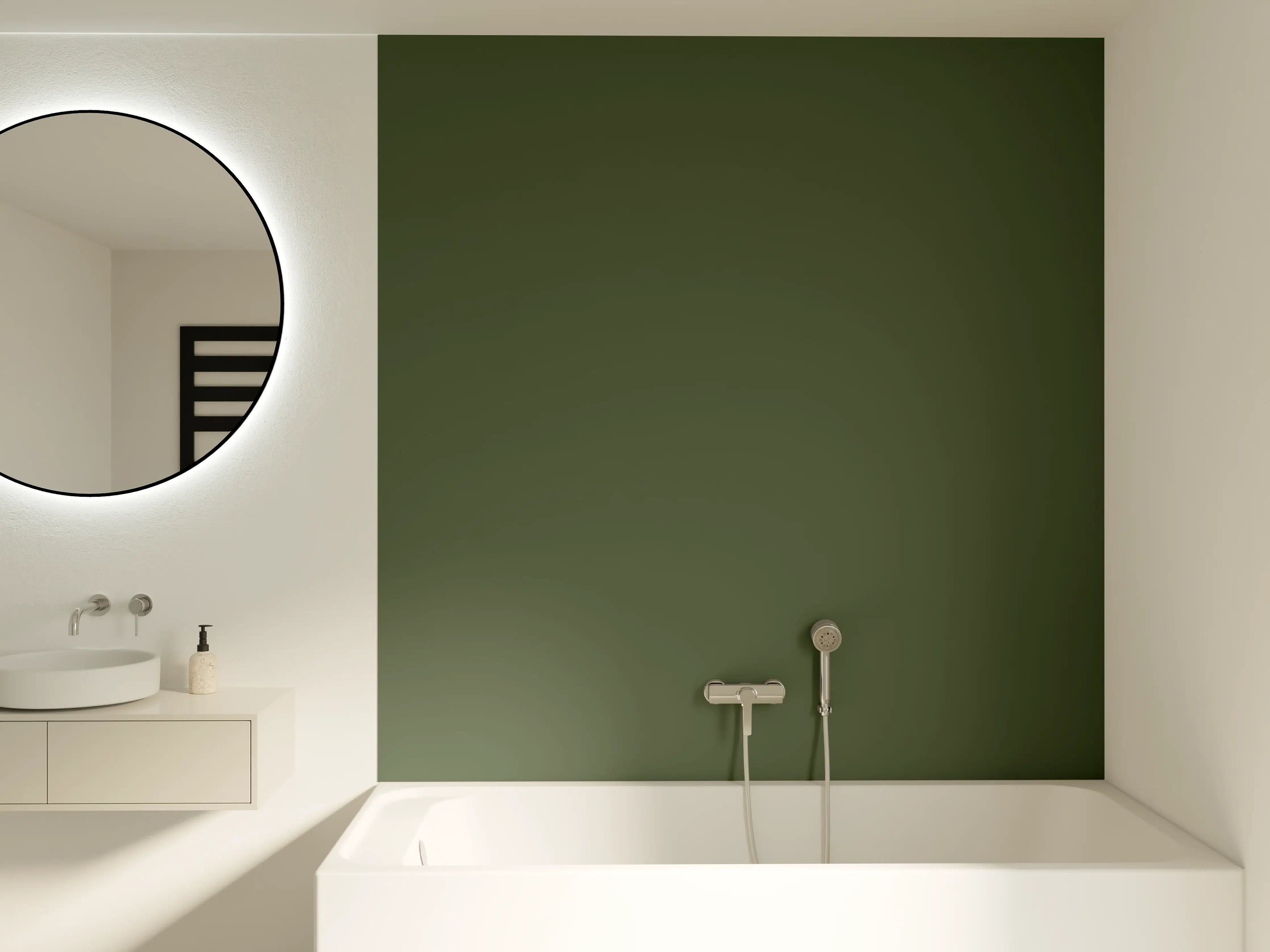 Badewannen-Rückwand - RAL 6003 (olivgrün)