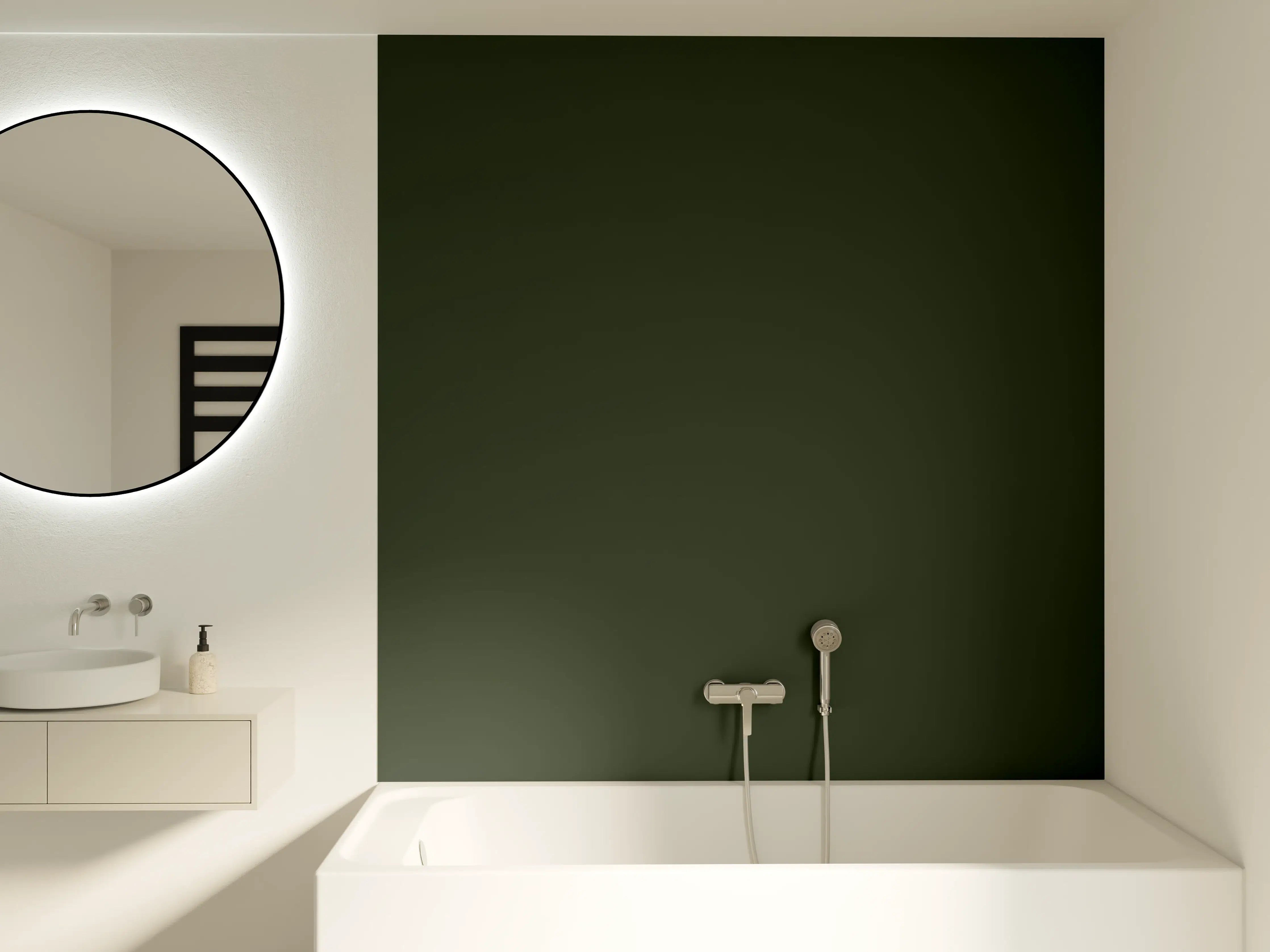 Badewannen-Rückwand - RAL 6007 (Flaschengrün)