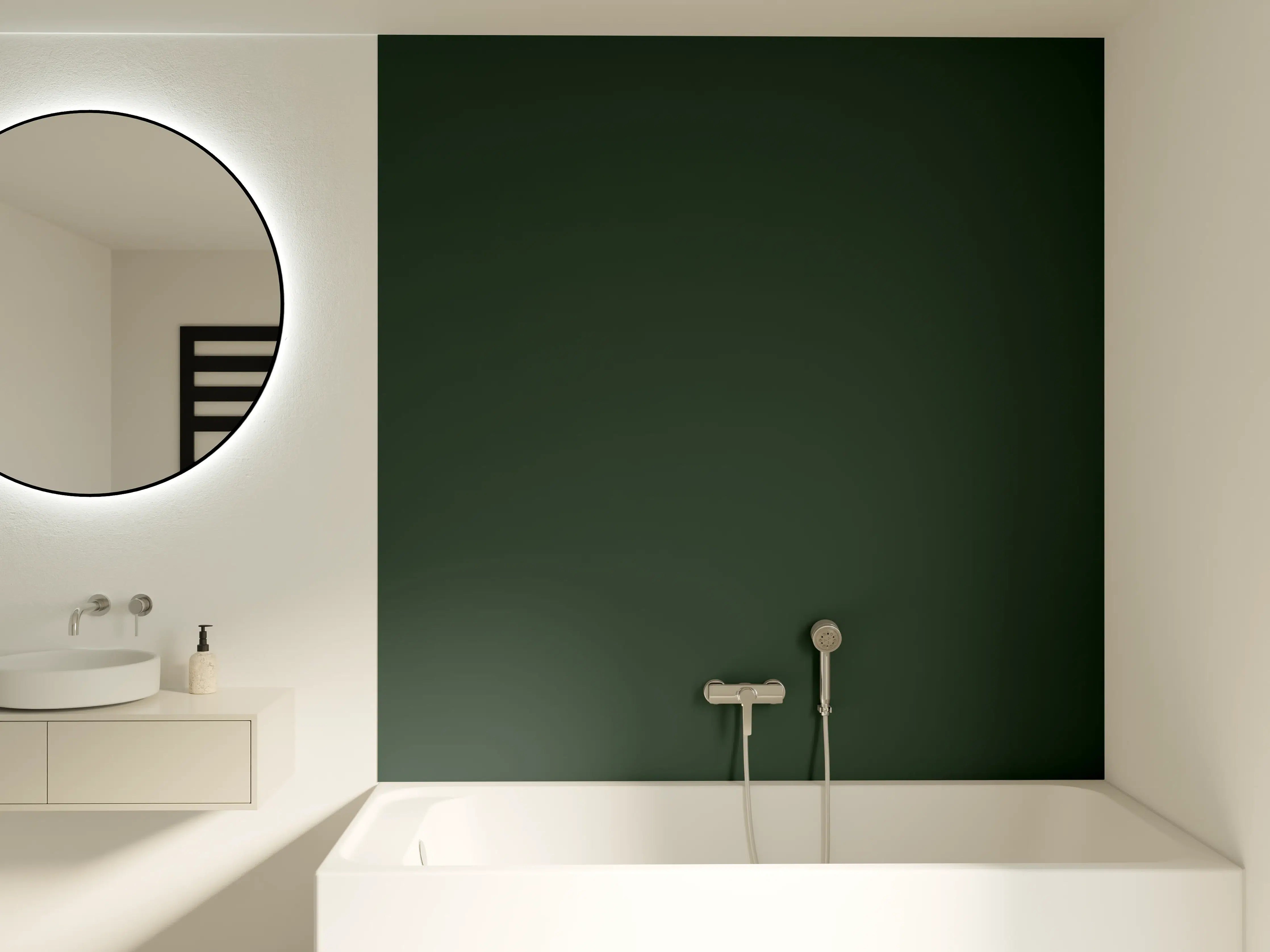 Badewannen-Rückwand - RAL 6009 (Tannengrün)