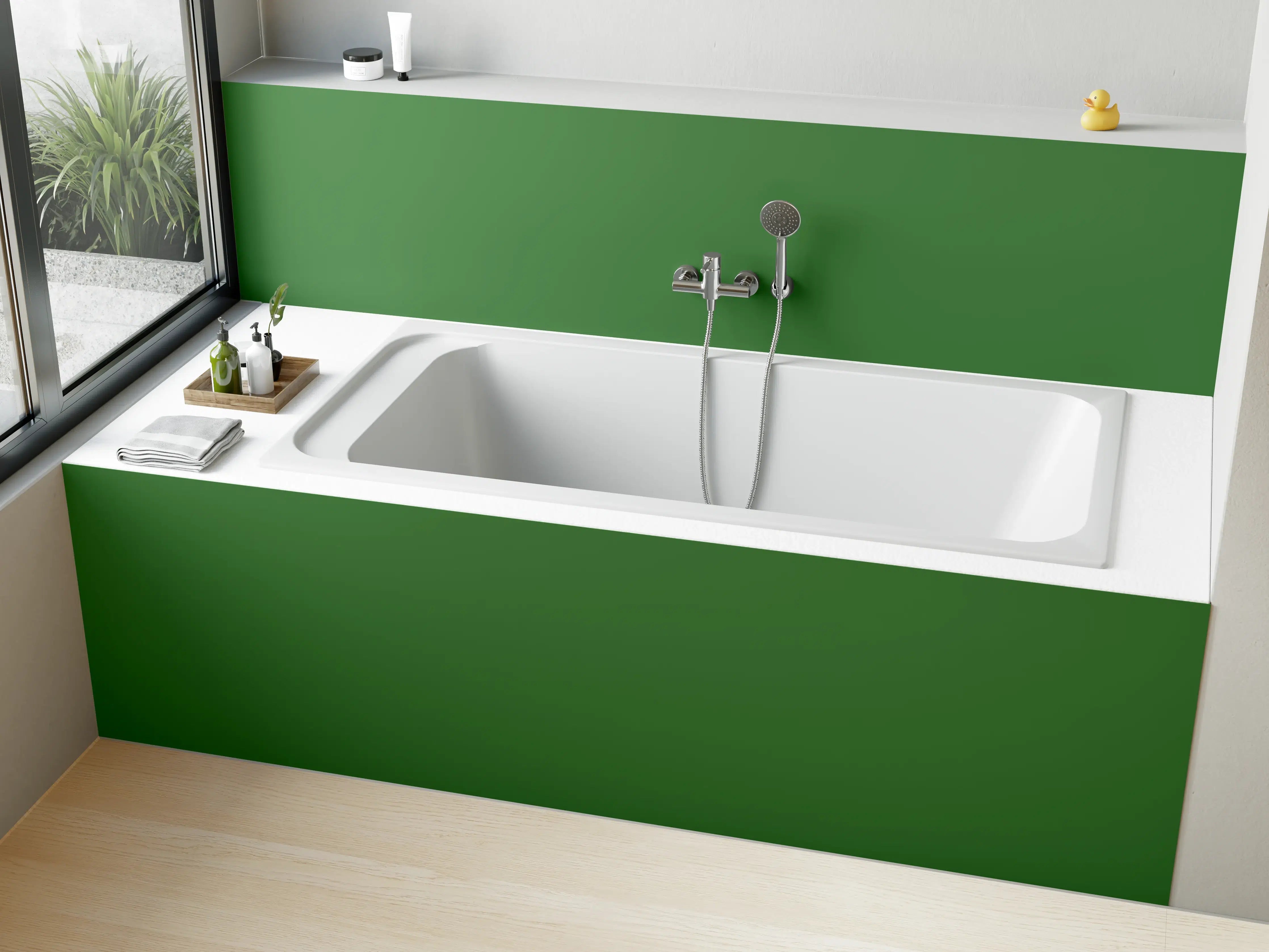 Badewannen-Rückwand - RAL 6010 (Grasgrün)