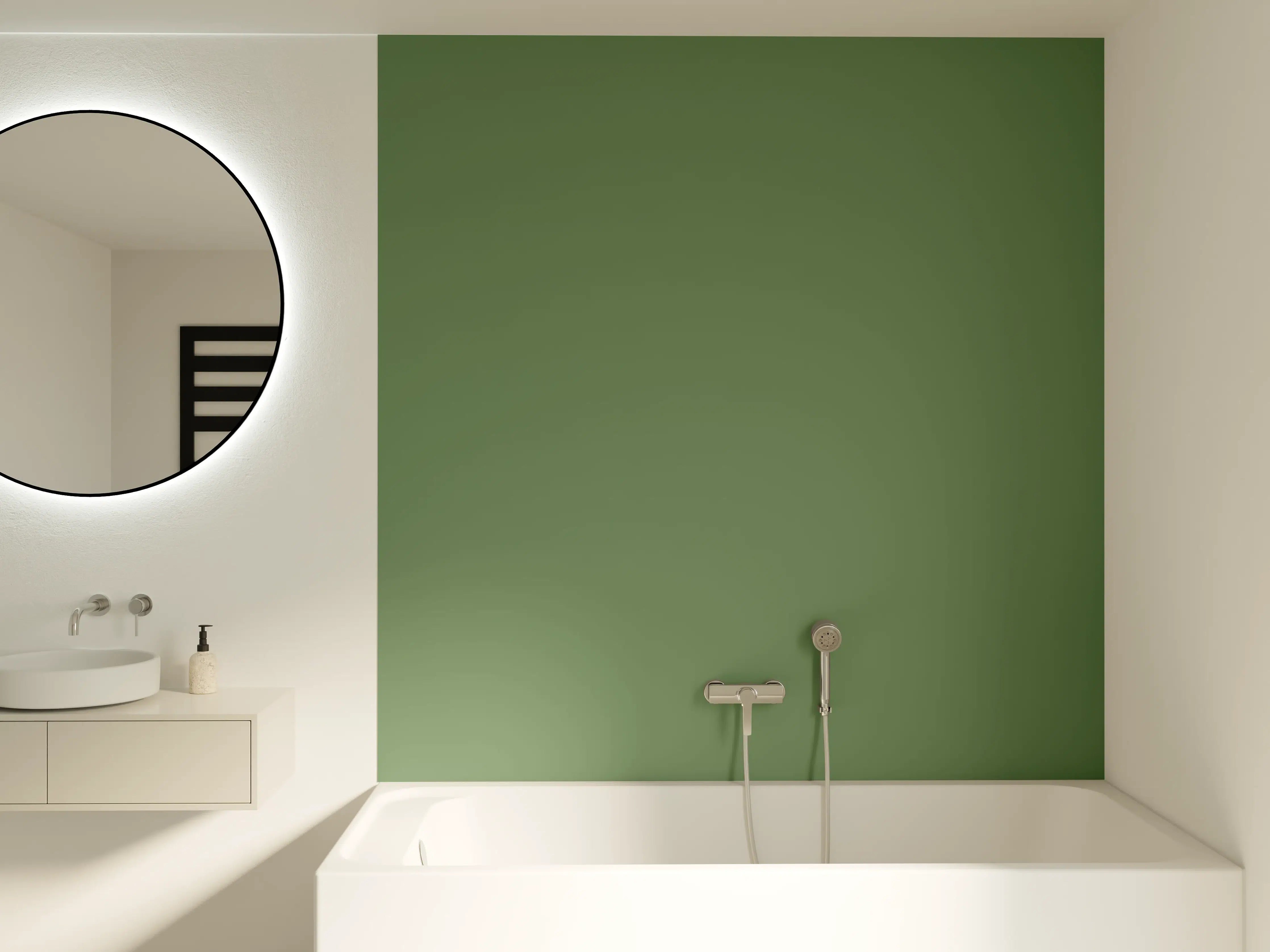 Badewannen-Rückwand - RAL 6011 (Reseda grün)